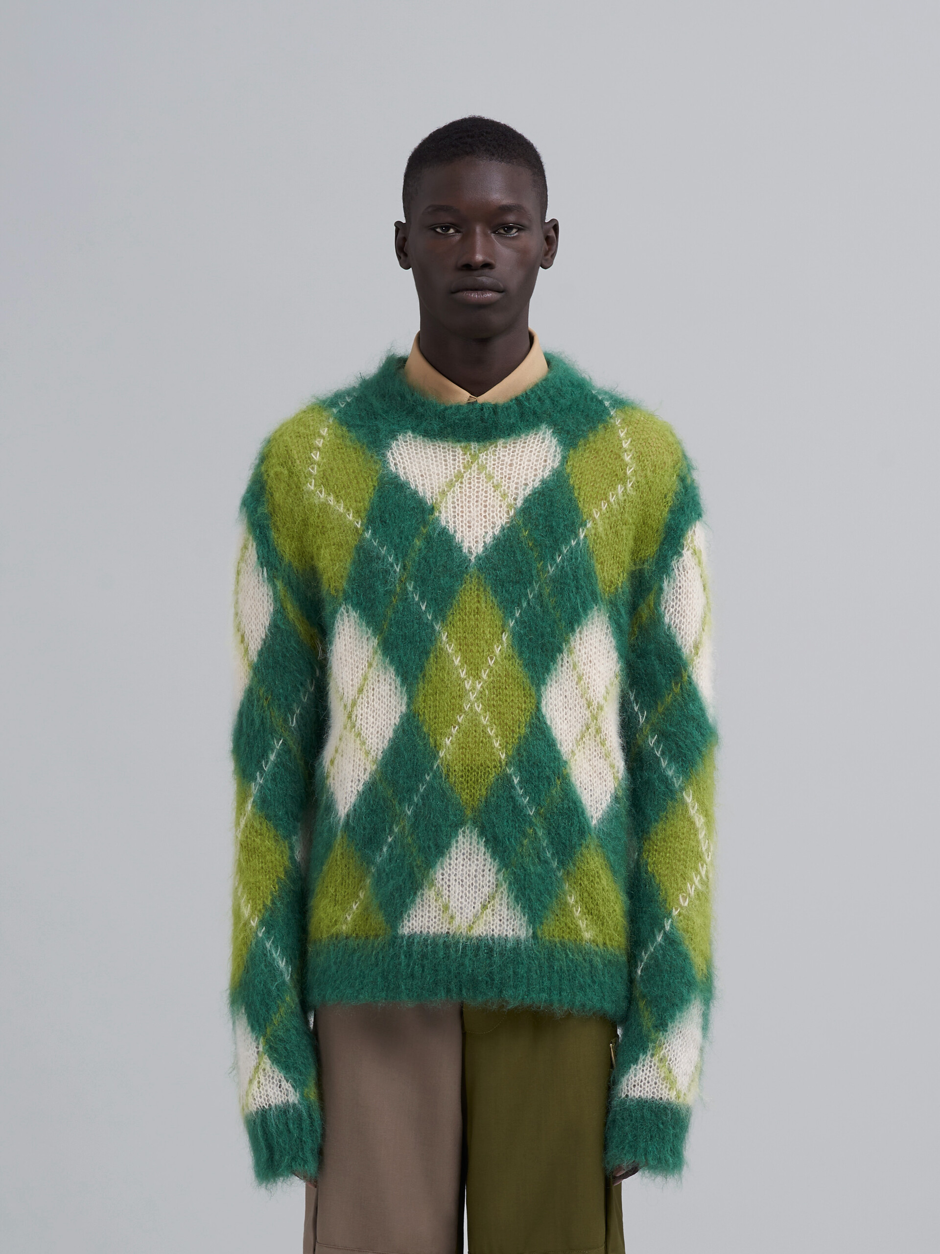 Iconic mohair Argyle sweater | Marni