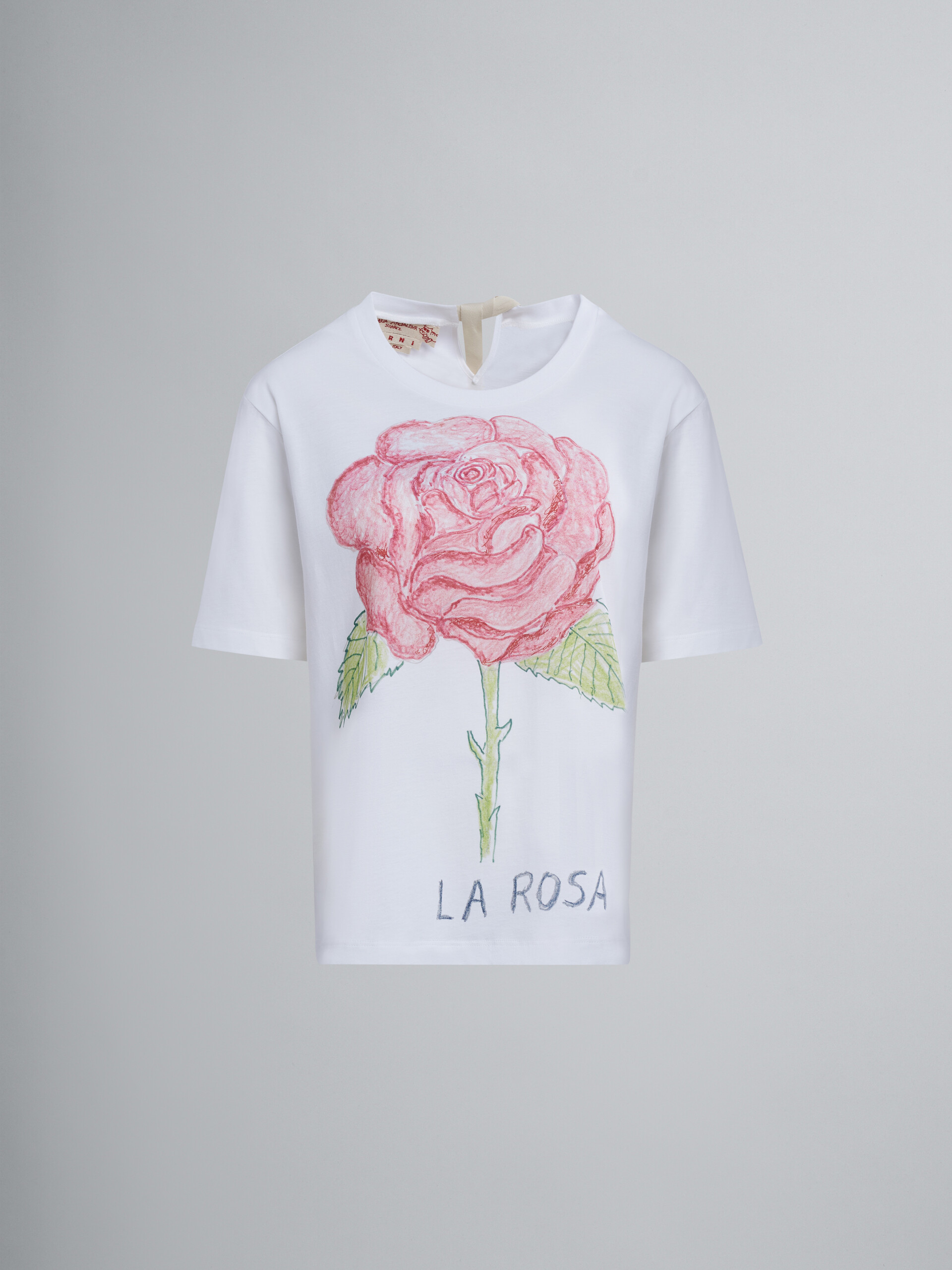 T-shirt in jersey biologico stampa La Rosa - T-shirt - Image 1