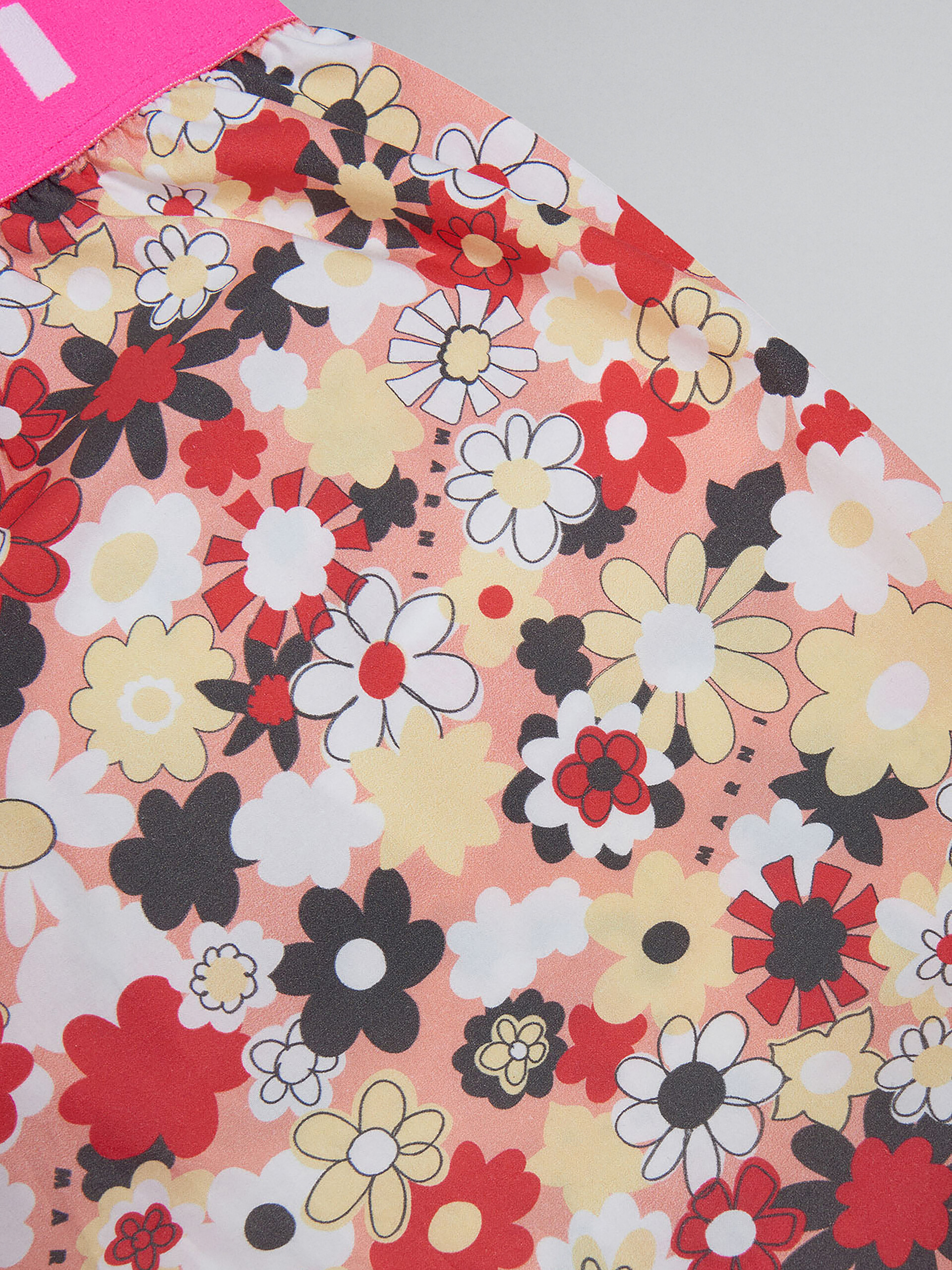 Pantalón de popelina con motivo Flowers en toda la superficie - Pantalones - Image 4