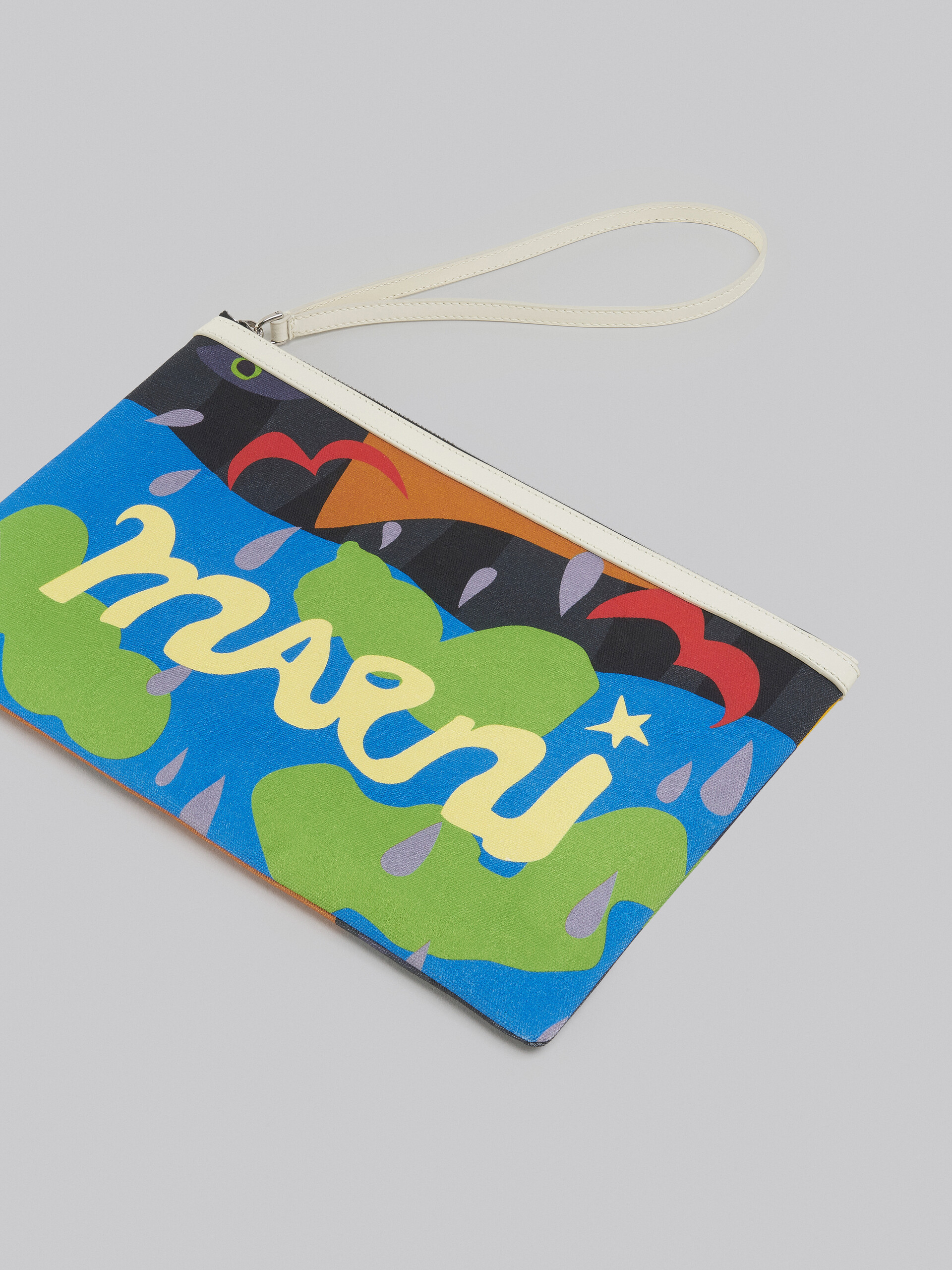 Marni x No Vacancy Inn - Pouch in coated canvas with print - Pochette - Image 5