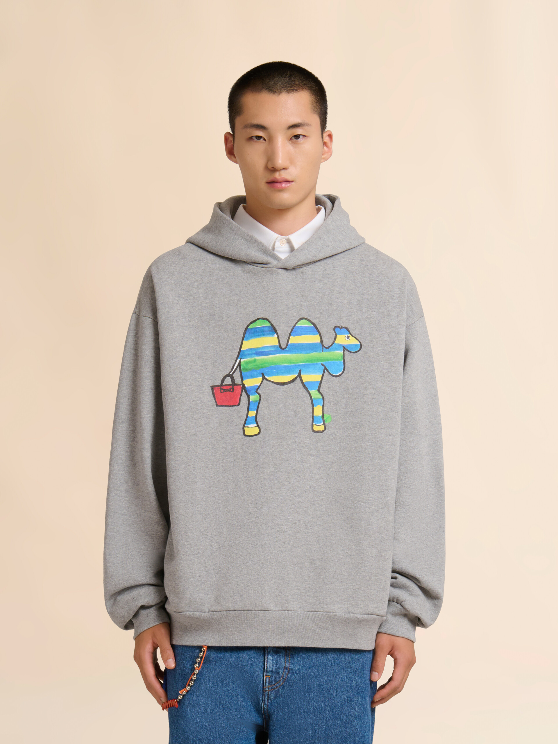 Grey cotton sweatshirt with Marni Animal Alphabet print - Sweaters - Image 2