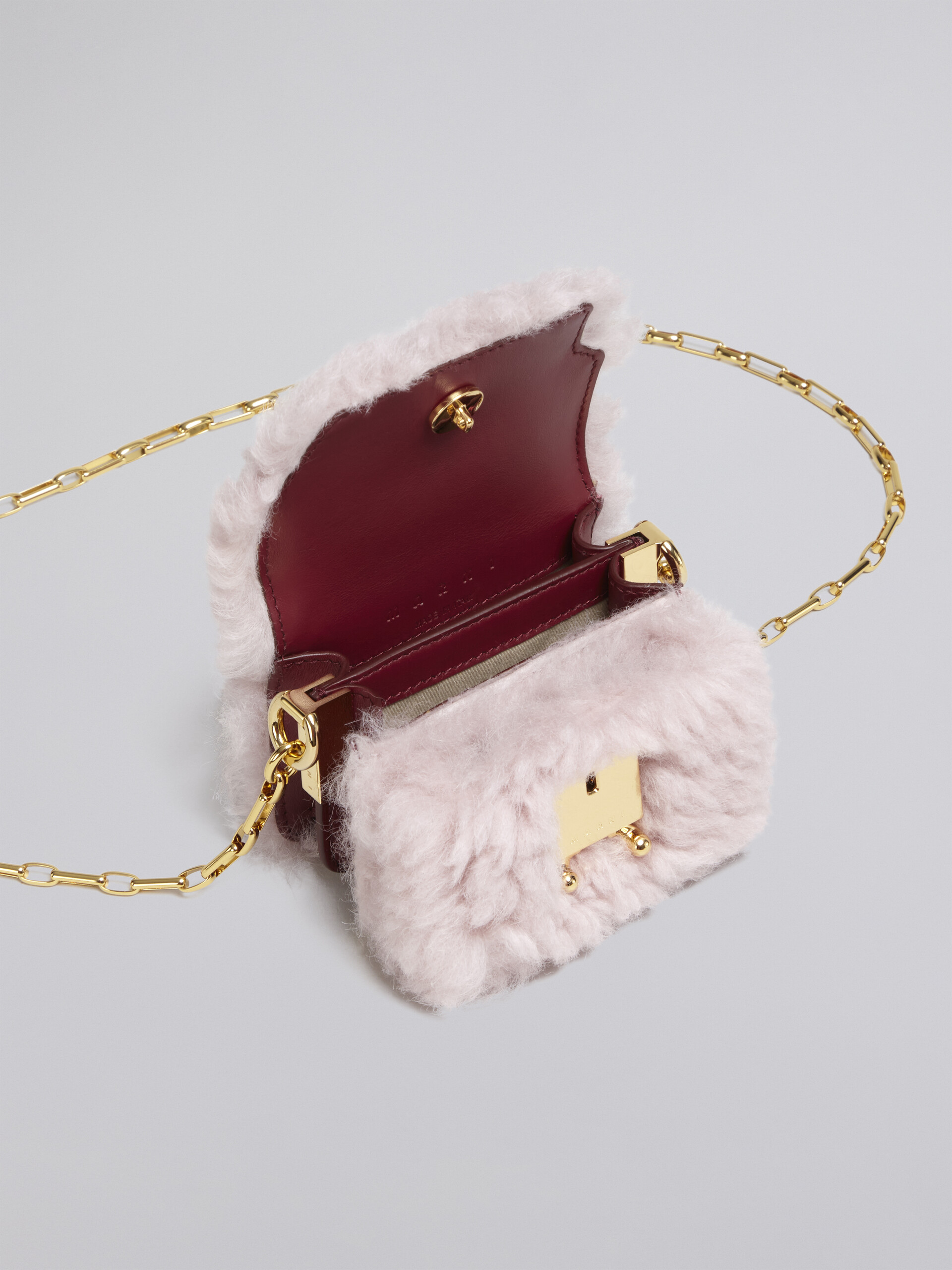 TRUNK bag in shearling and calfskin - Shoulder Bags - Image 4