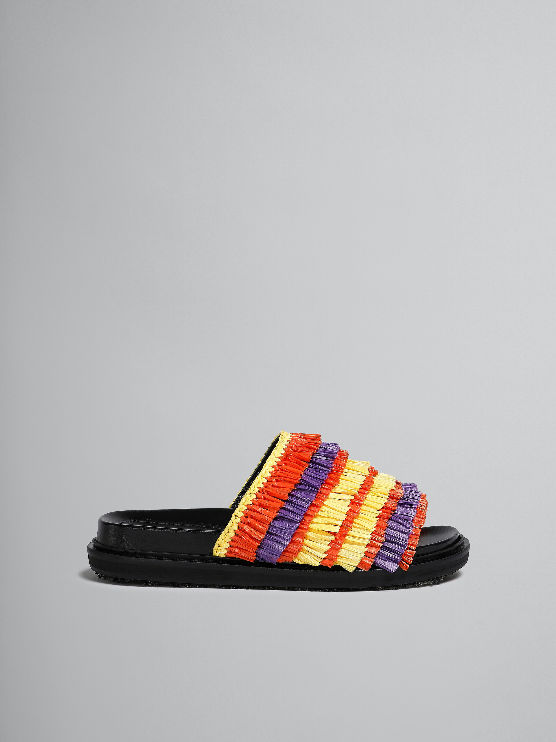 Multicoloured fringe slide sandal - Sandals - Image 1