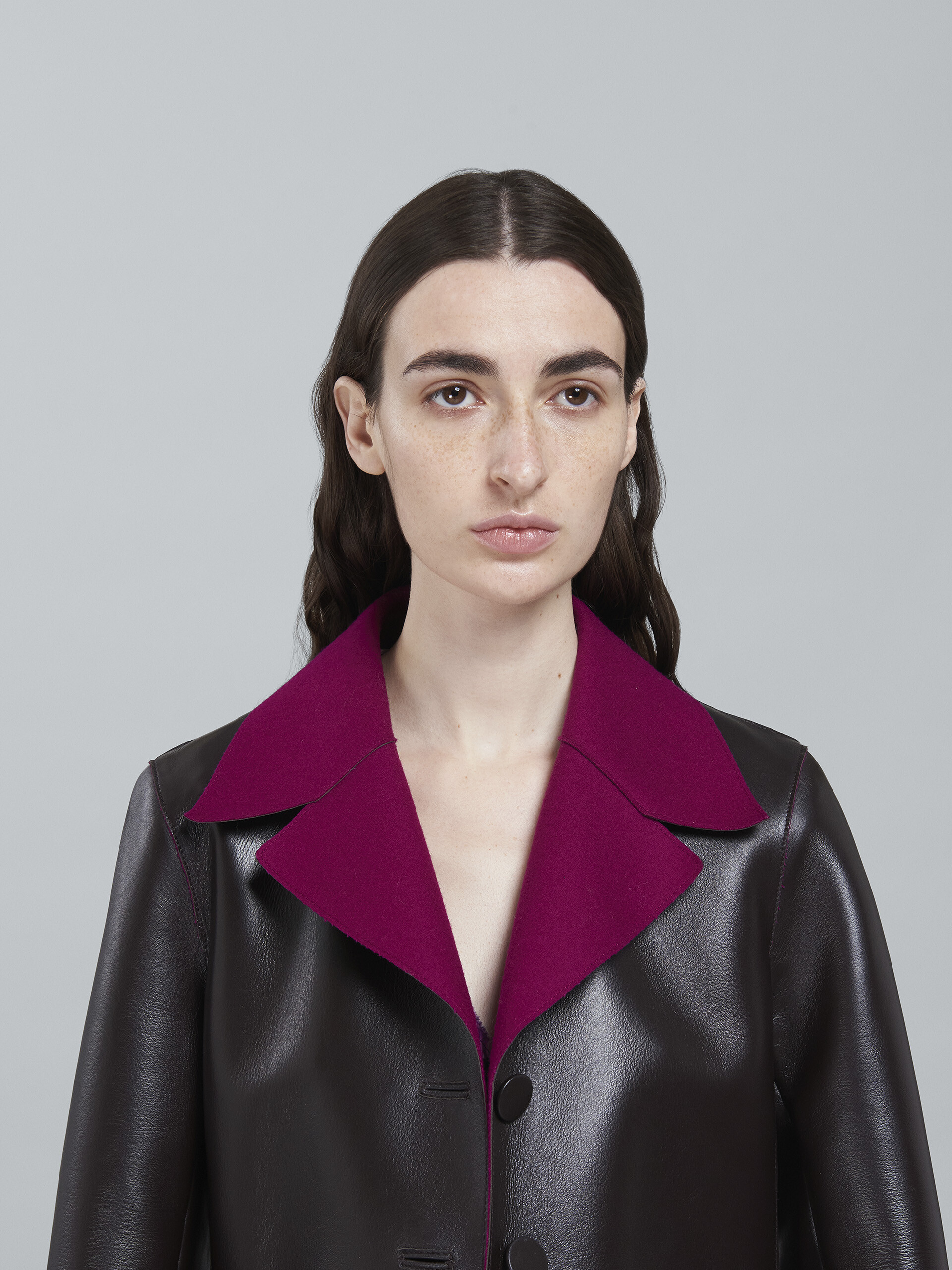 Leather coat - Coat - Image 4