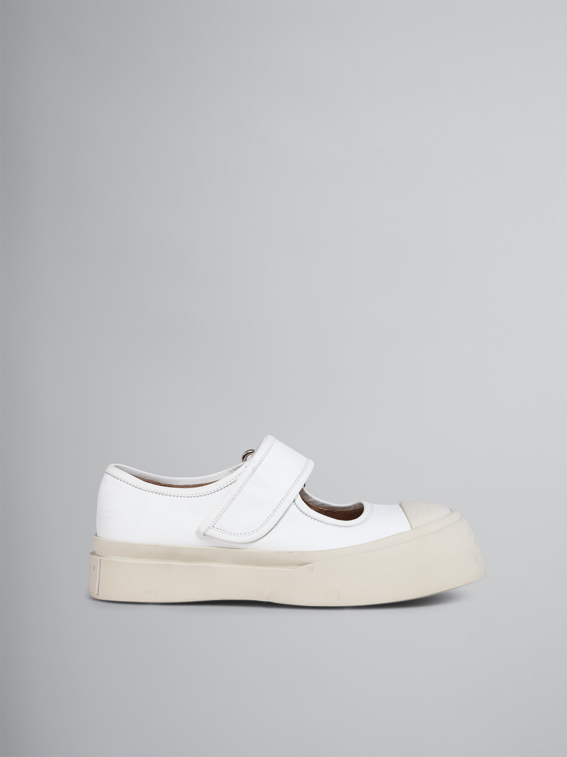 White nappa leather Mary Jane sneaker - Sneakers - Image 1