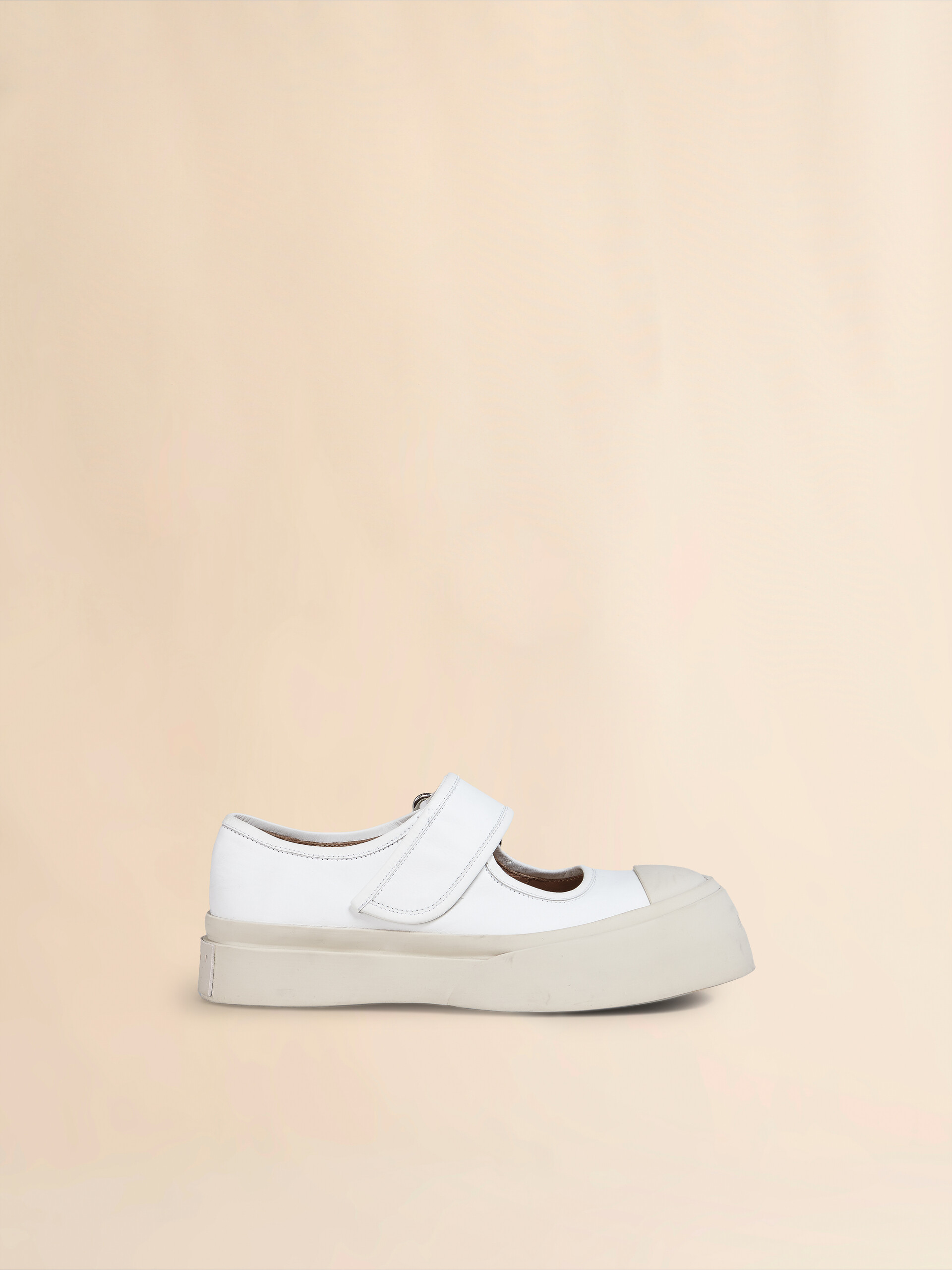 Sneaker Mary Jane in nappa azzurra - Sneakers - Image 1