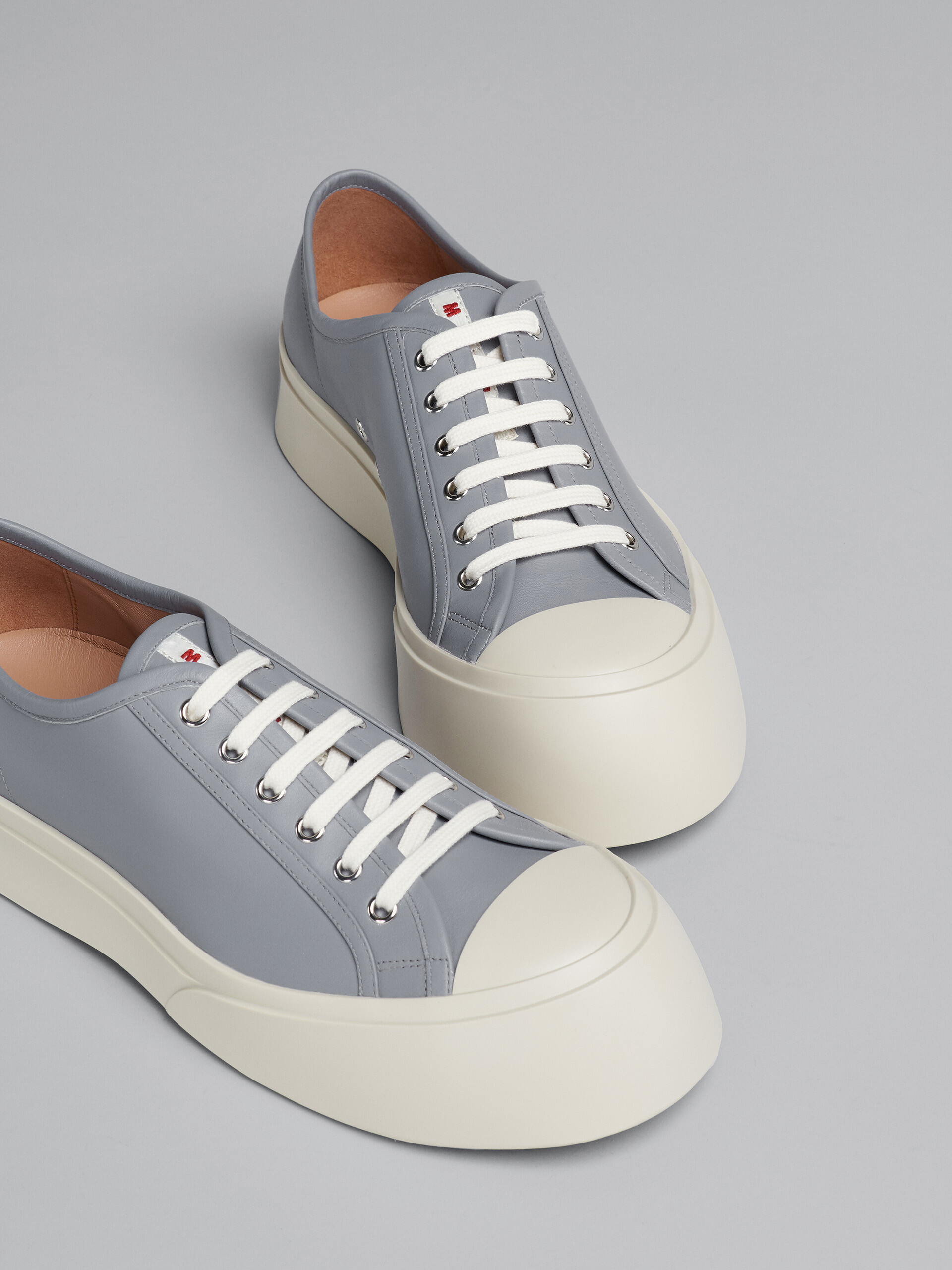 Grey nappa leather PABLO sneaker - Sneakers - Image 5