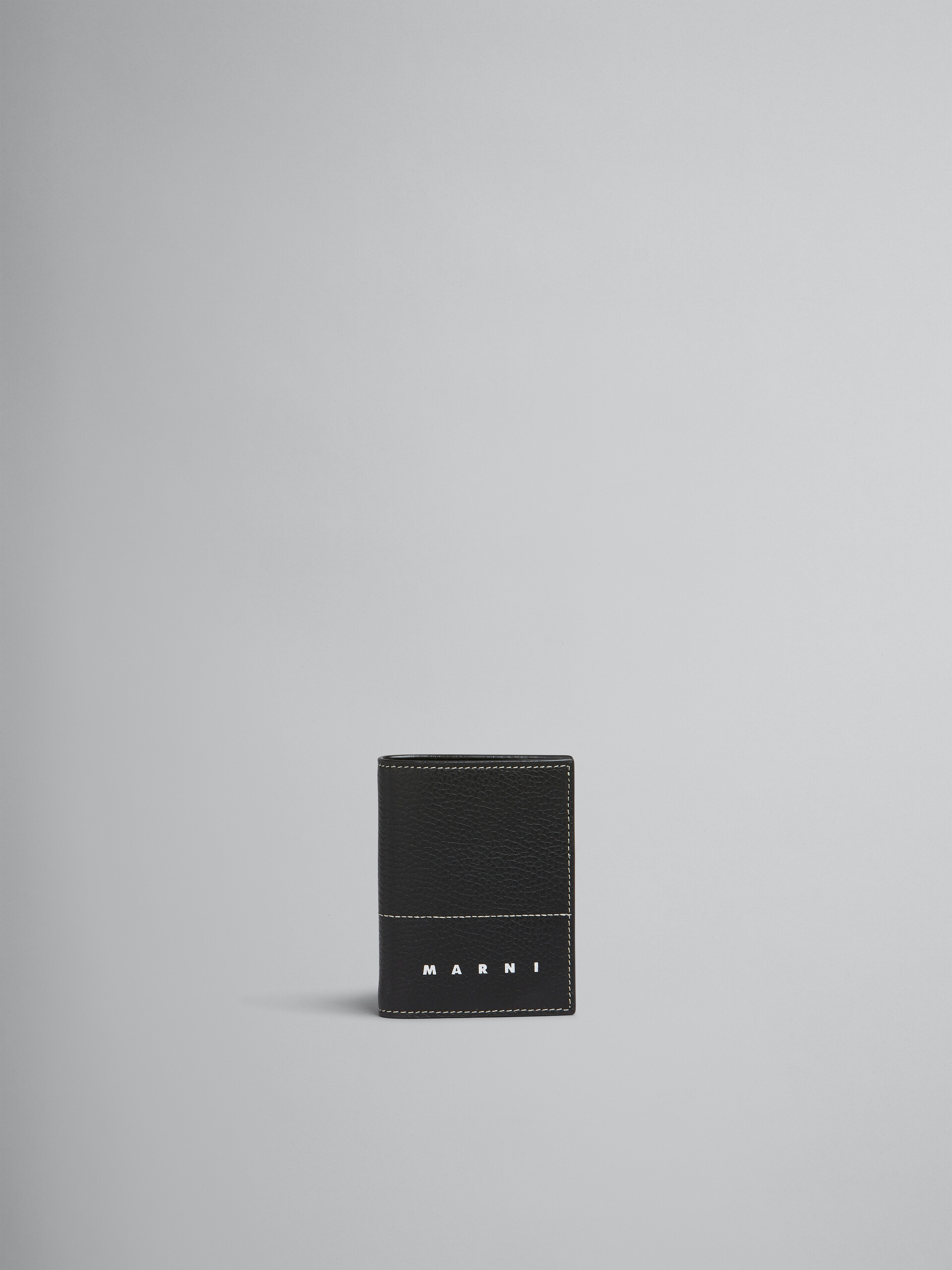 Black leather bifold card case - Wallets - Image 1