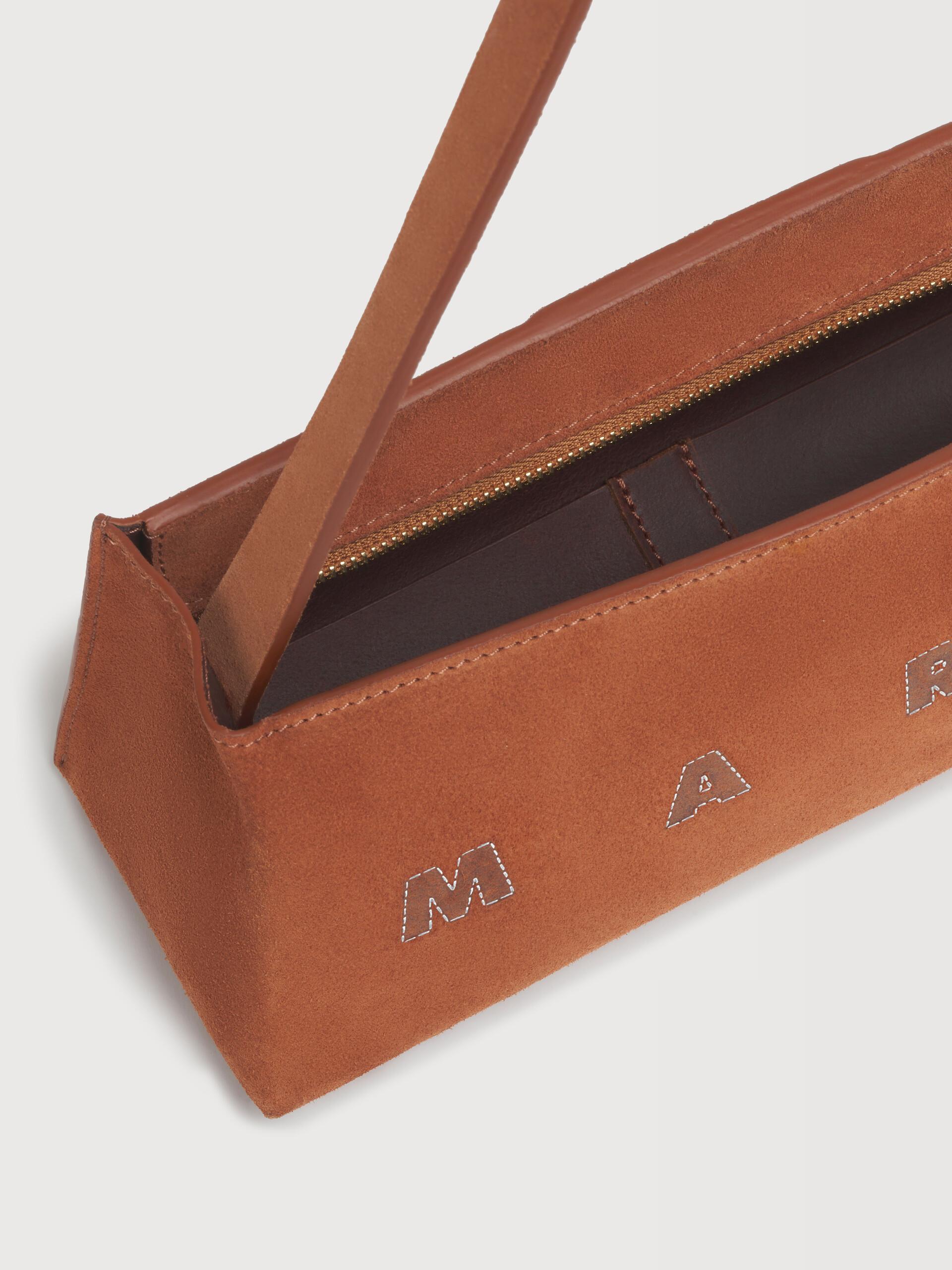 Brown suede Museo bag - Shoulder Bag - Image 3