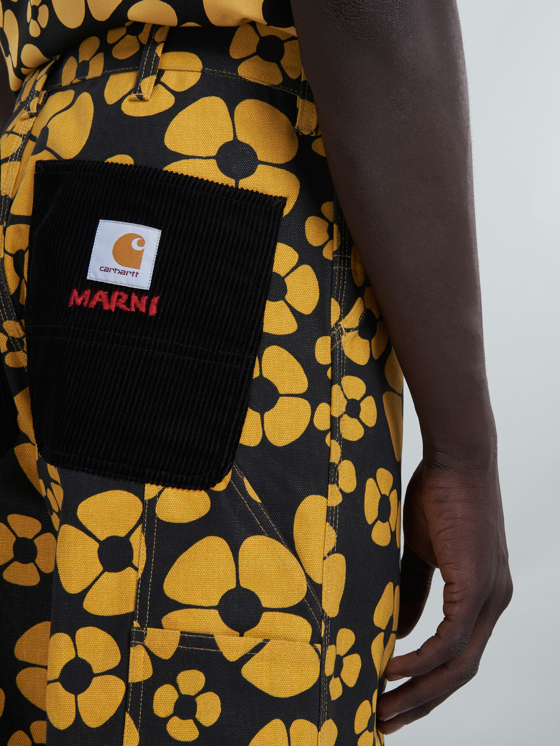 MARNI x CARHARTT WIP - yellow floral trousers - Pants - Image 4