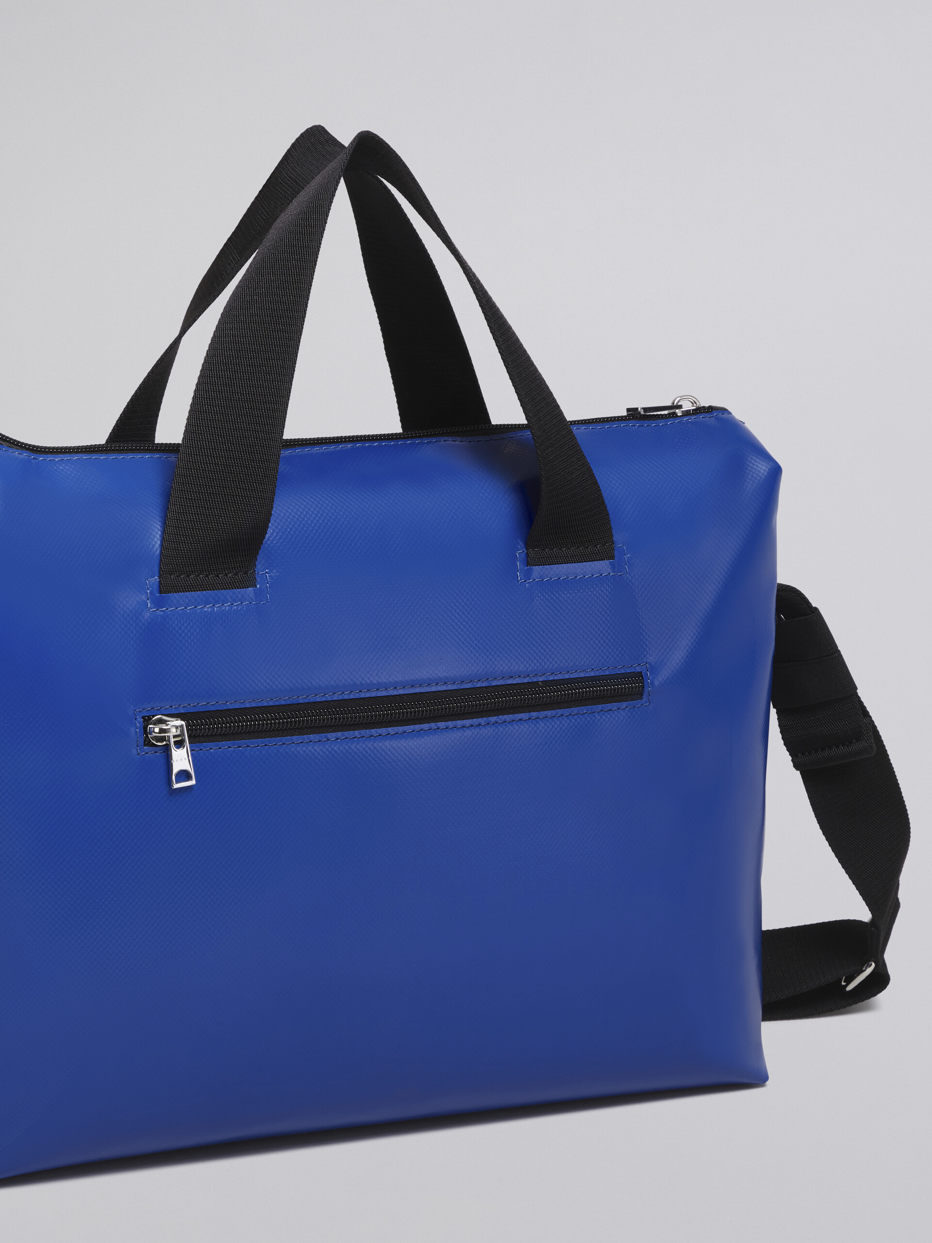 Bi-coloured black and blue PVC TRIBECA bag - Handbags - Image 5