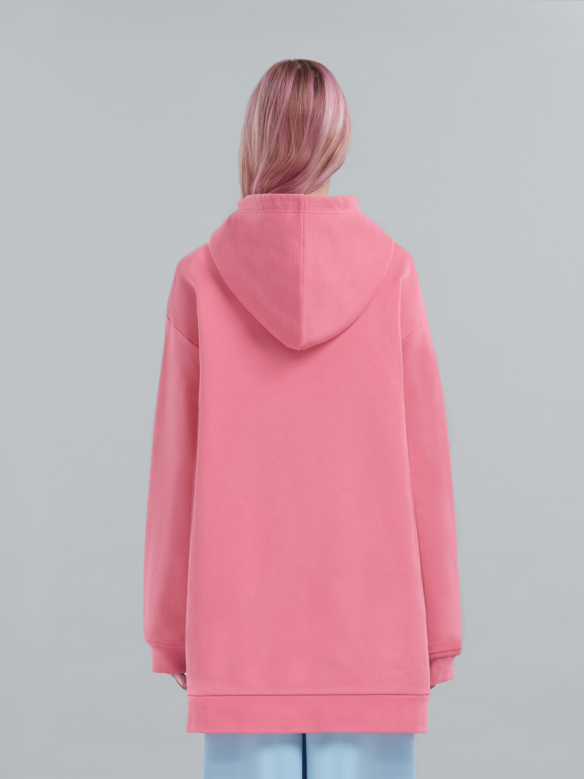 ピンク ロゴ入り オーガニックコットン製オーバーサイズスウェットシャツ - ニット - Image 3