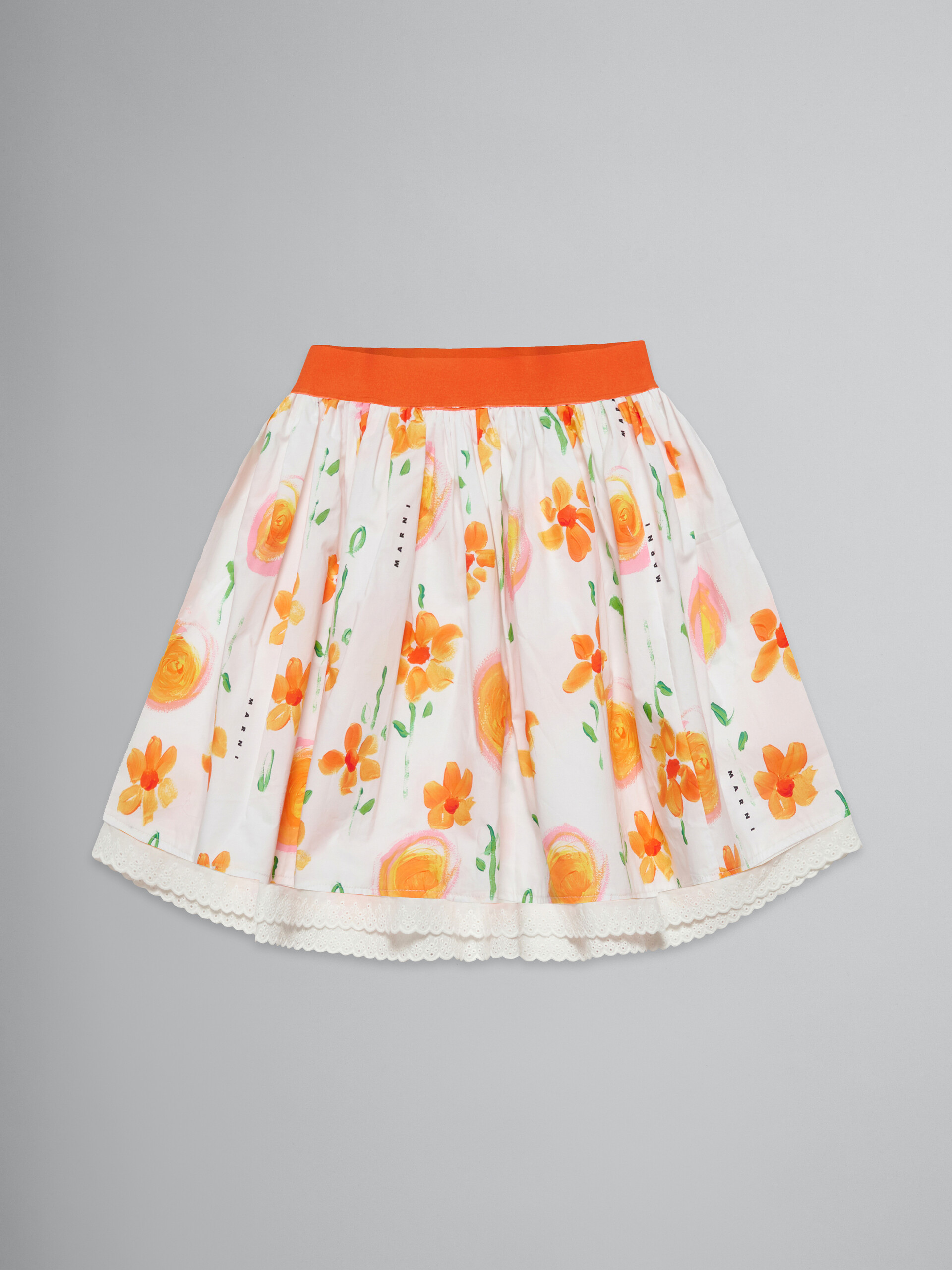 ホワイト Sunny Day ポプリン製スカート - スカート - Image 1