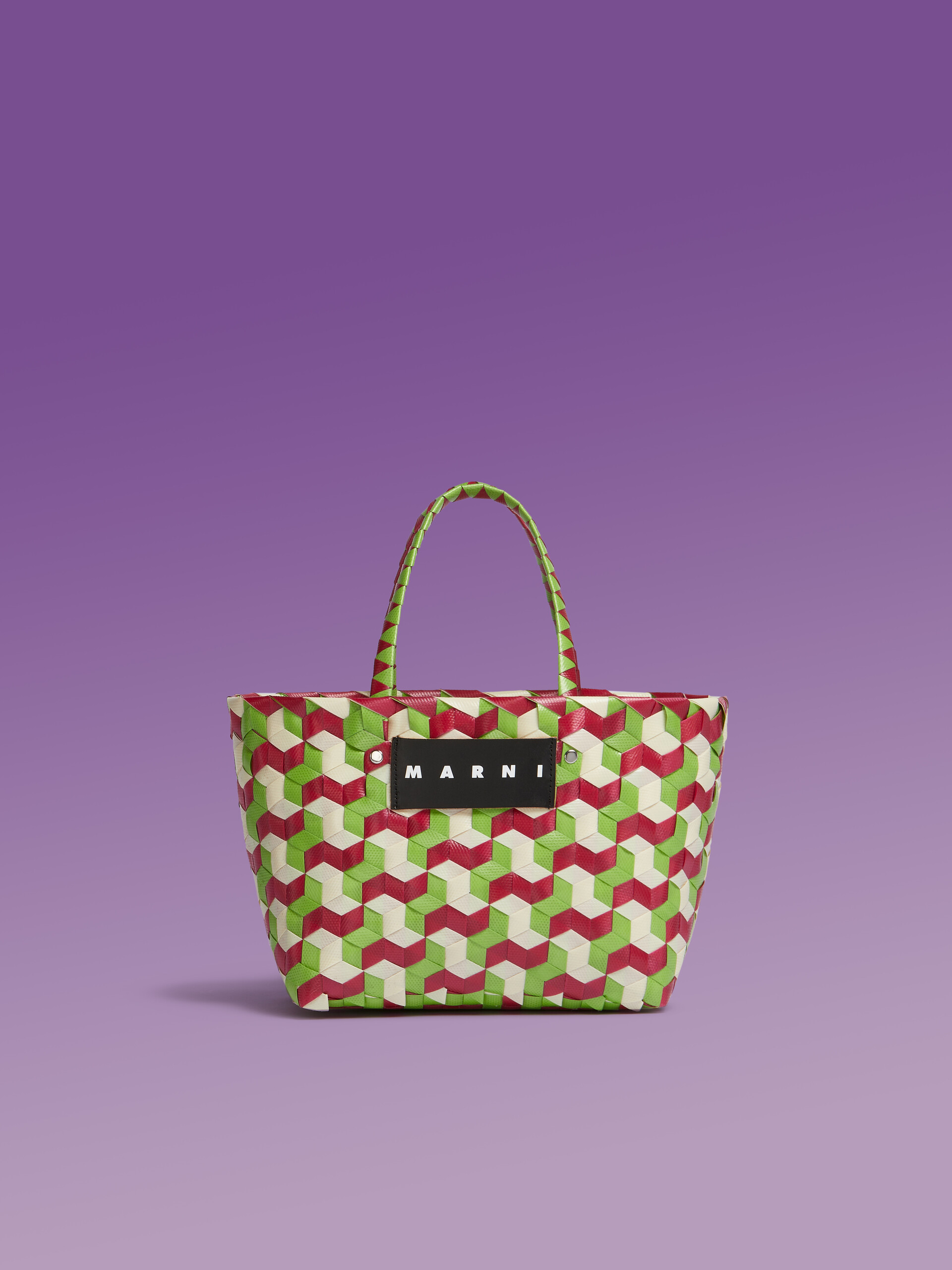 ペールブルー キューブウォーブン素材製 MARNI  MARKET 3Dバッグ - ショッピングバッグ - Image 1