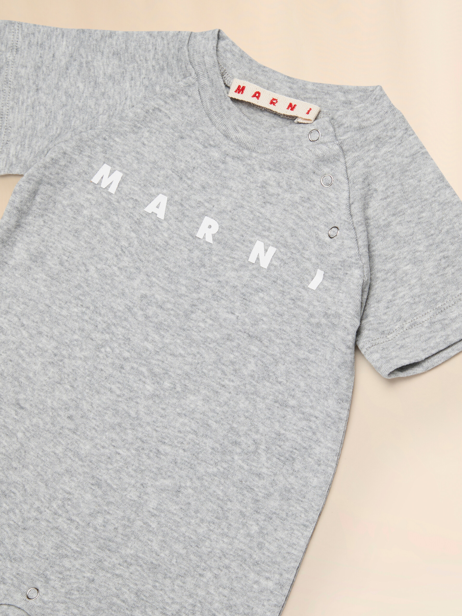 Set neonato in cotone grigio con stampa Marni - Maglieria - Image 3