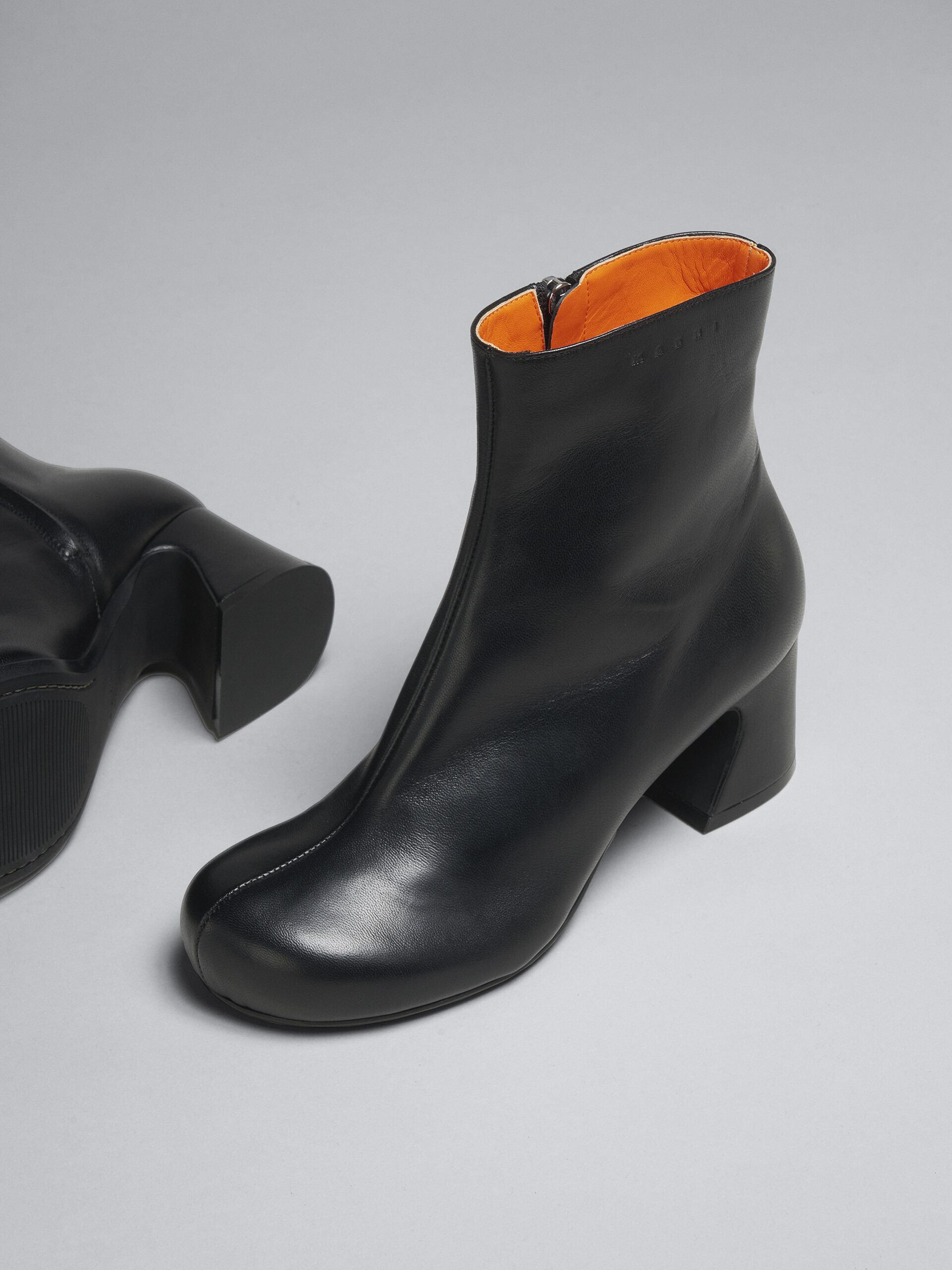 Black leather ankle boot - Boots - Image 4