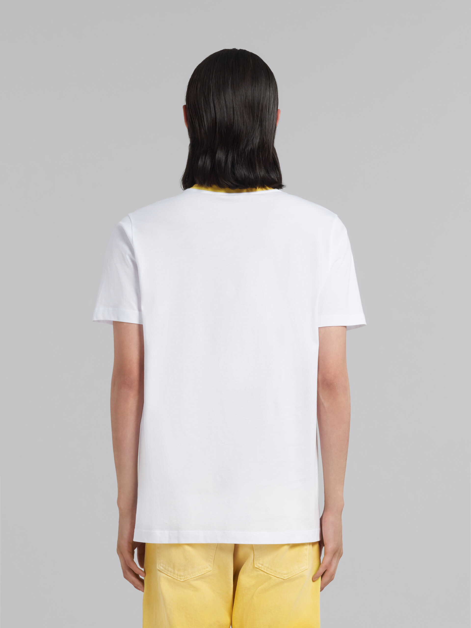 White bio cotton T-shirt with polka-dot logo - T-shirts - Image 3