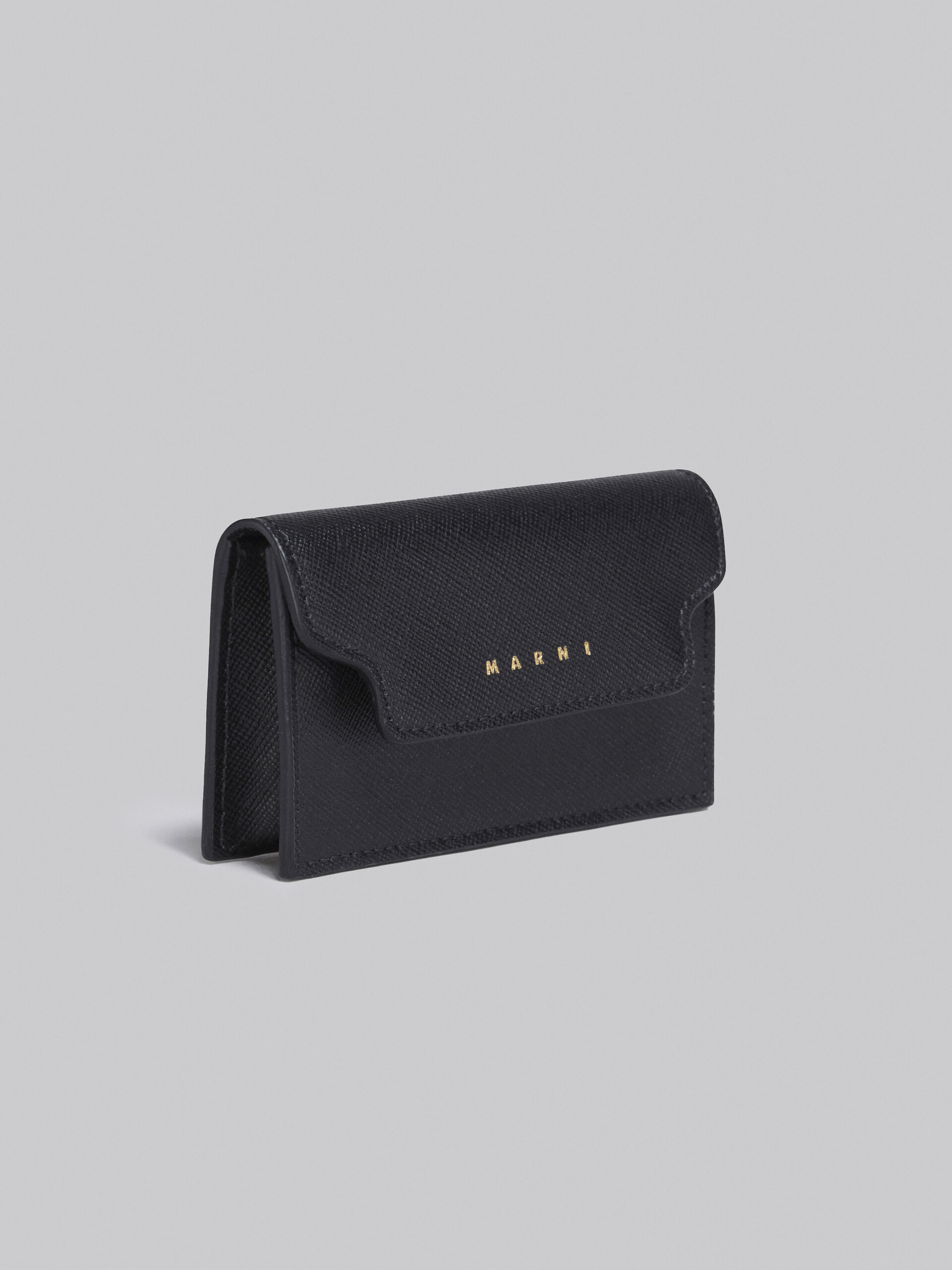 Black saffiano leather business card case - Wallets - Image 3