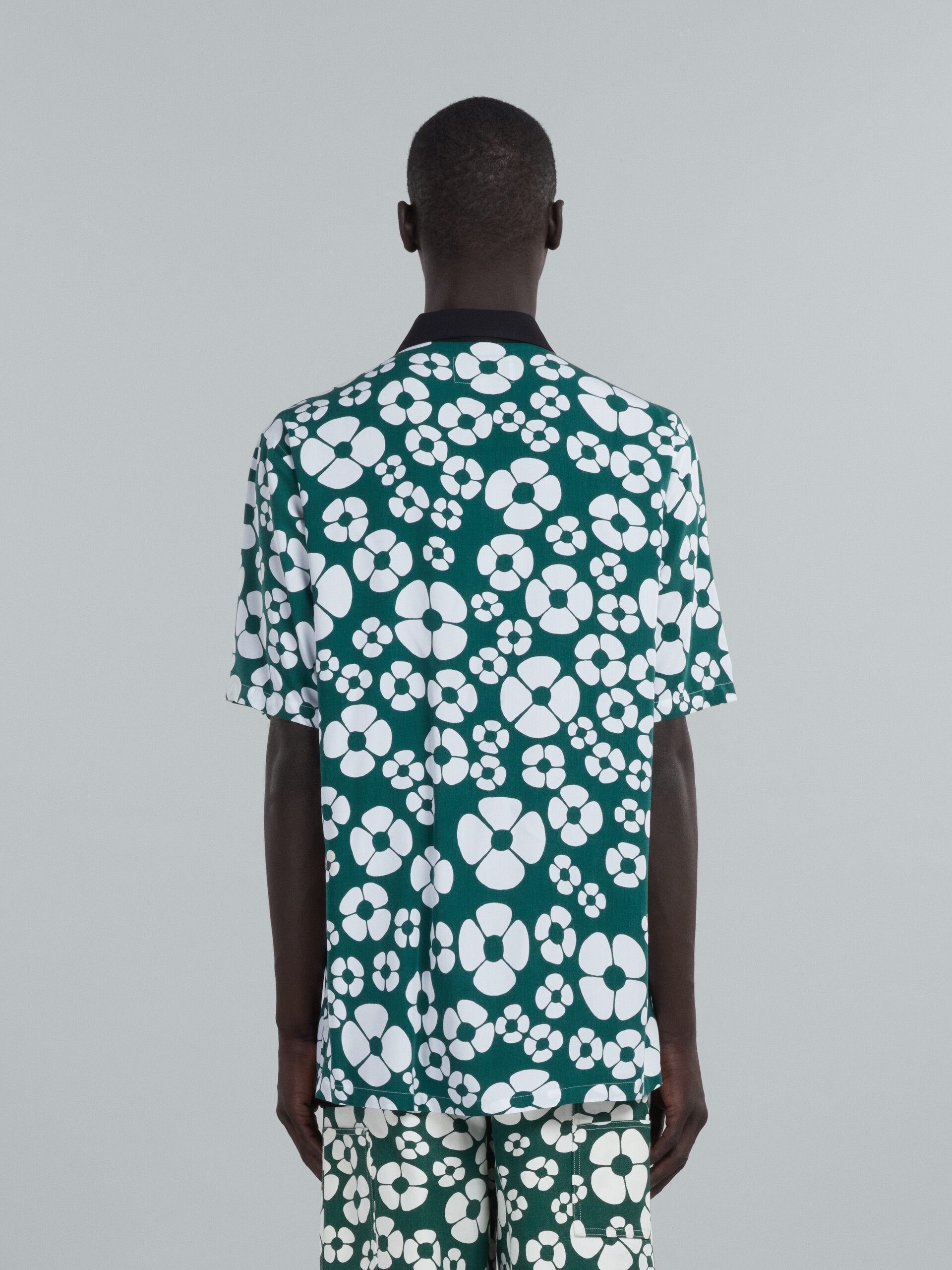 MARNI x CARHARTT WIP - green short-sleeved floral shirt | Marni