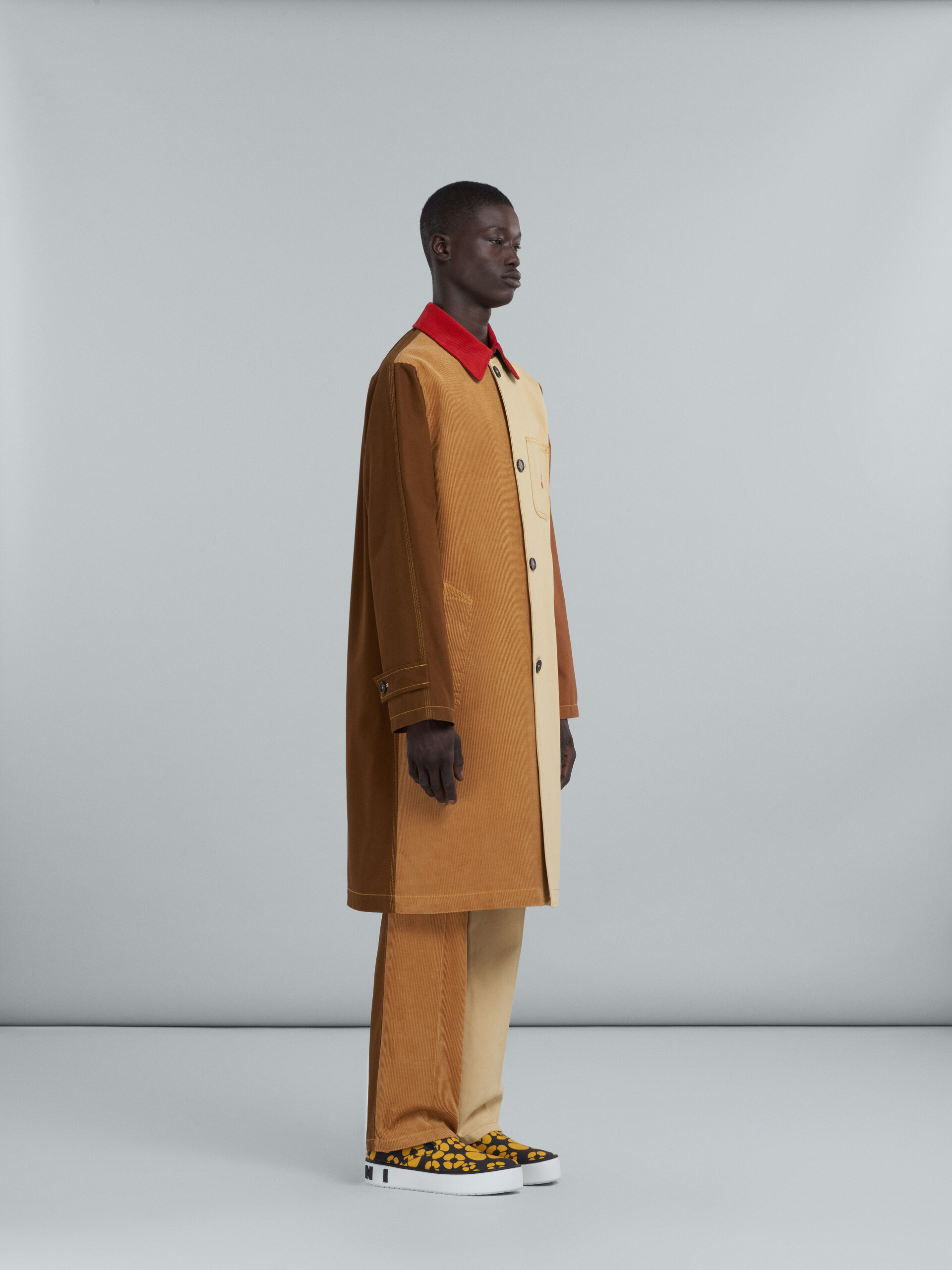 MARNI x CARHARTT WIP - brown colour-block coat - Coats - Image 6