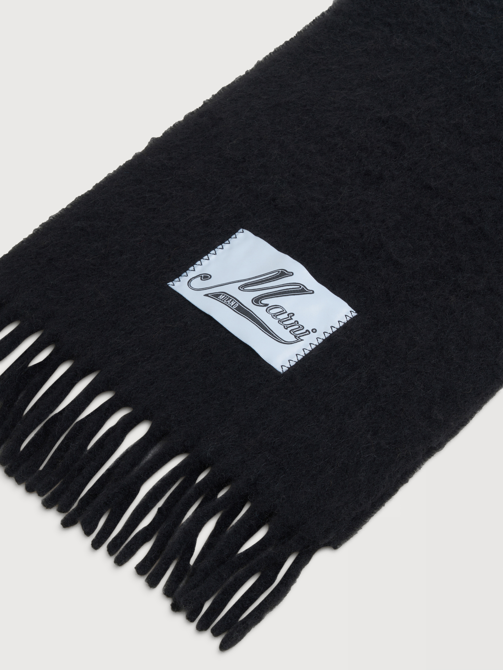 Light blue alpaca scarf - Scarves - Image 2