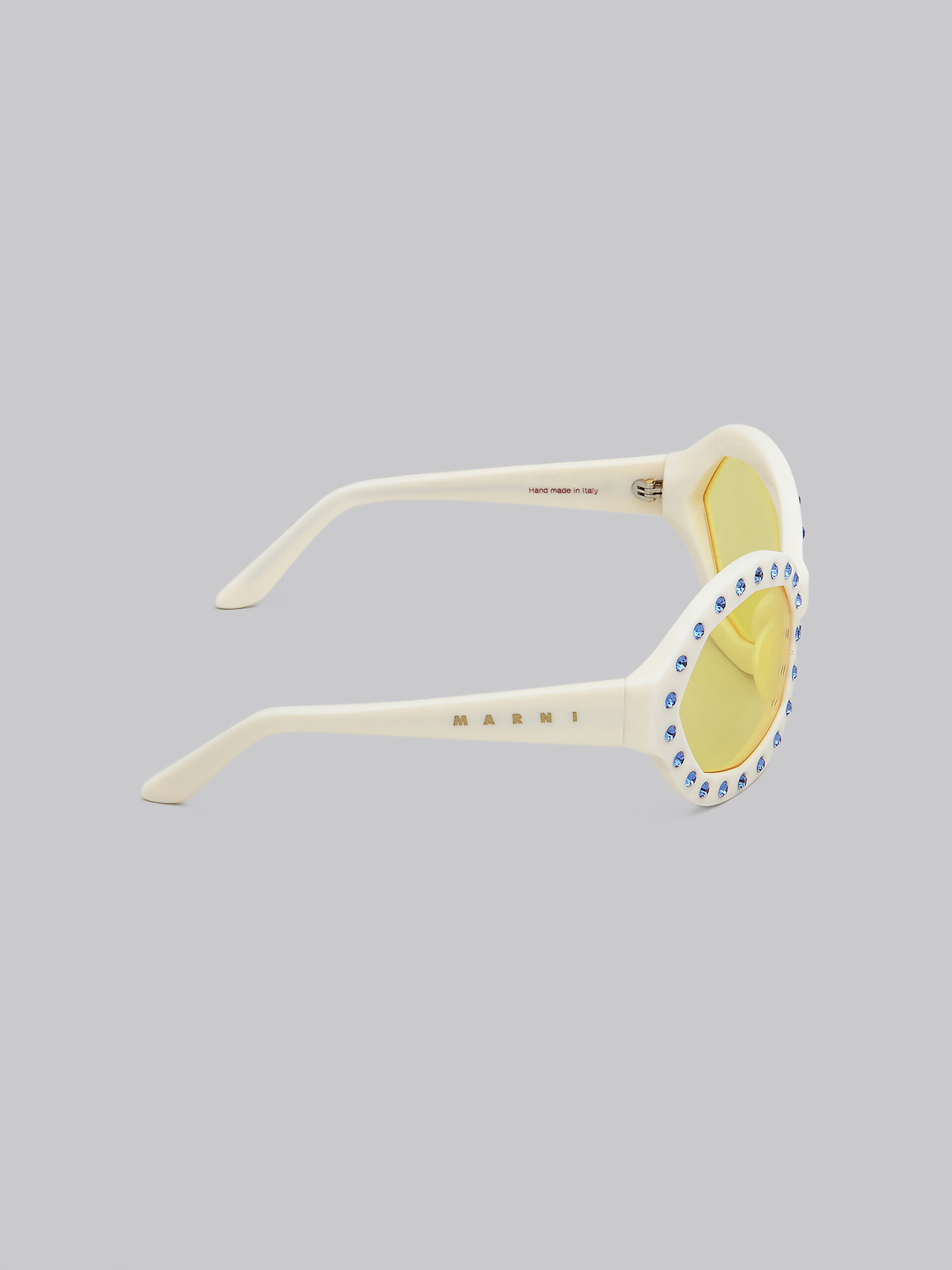 NAICA MINE Sonnenbrille aus Acetat und Nylon in Weiß - Optisch - Image 4