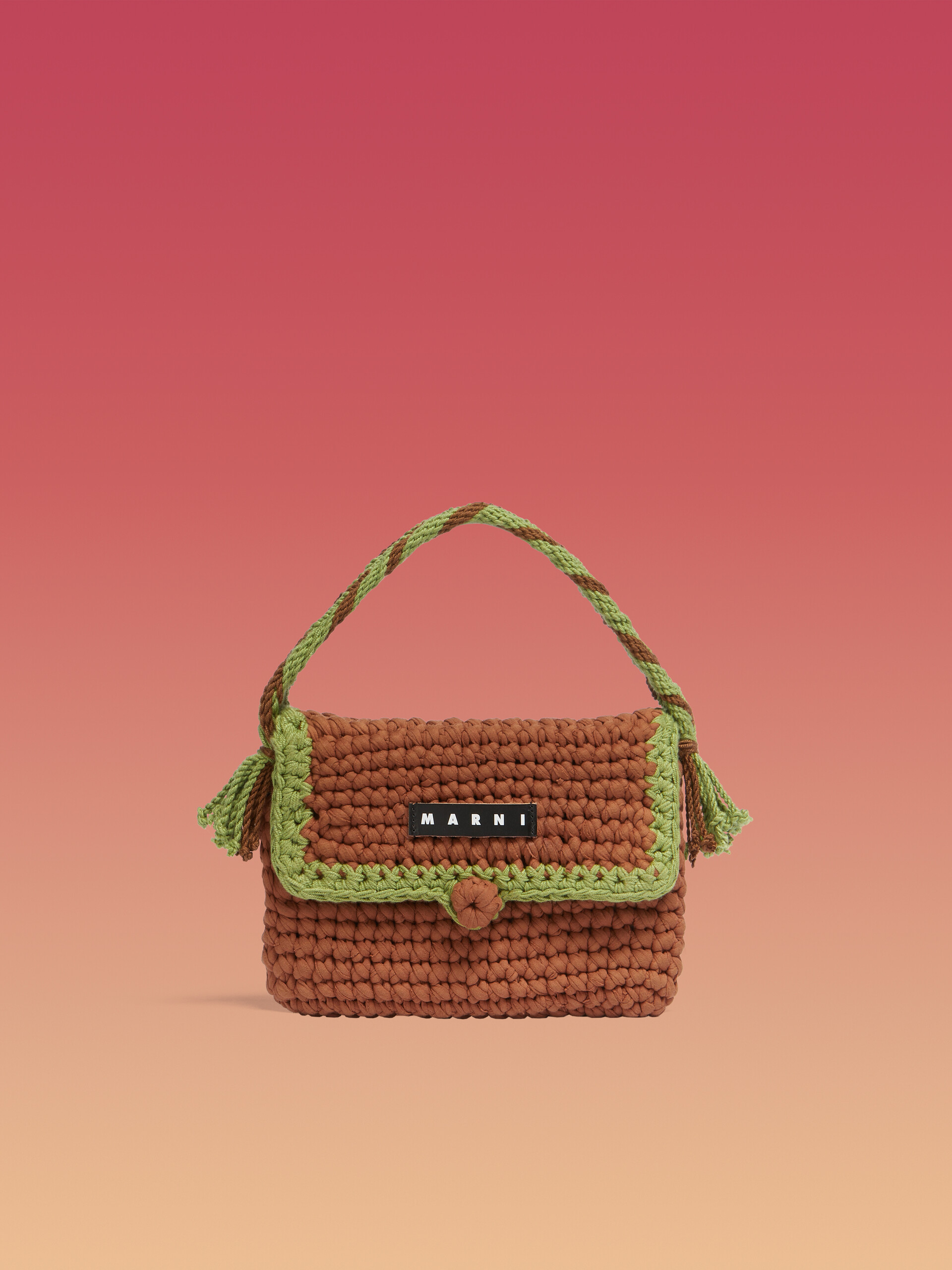 Blue Crochet Marni Market Bread Handbag - Shopping Bags - Image 1