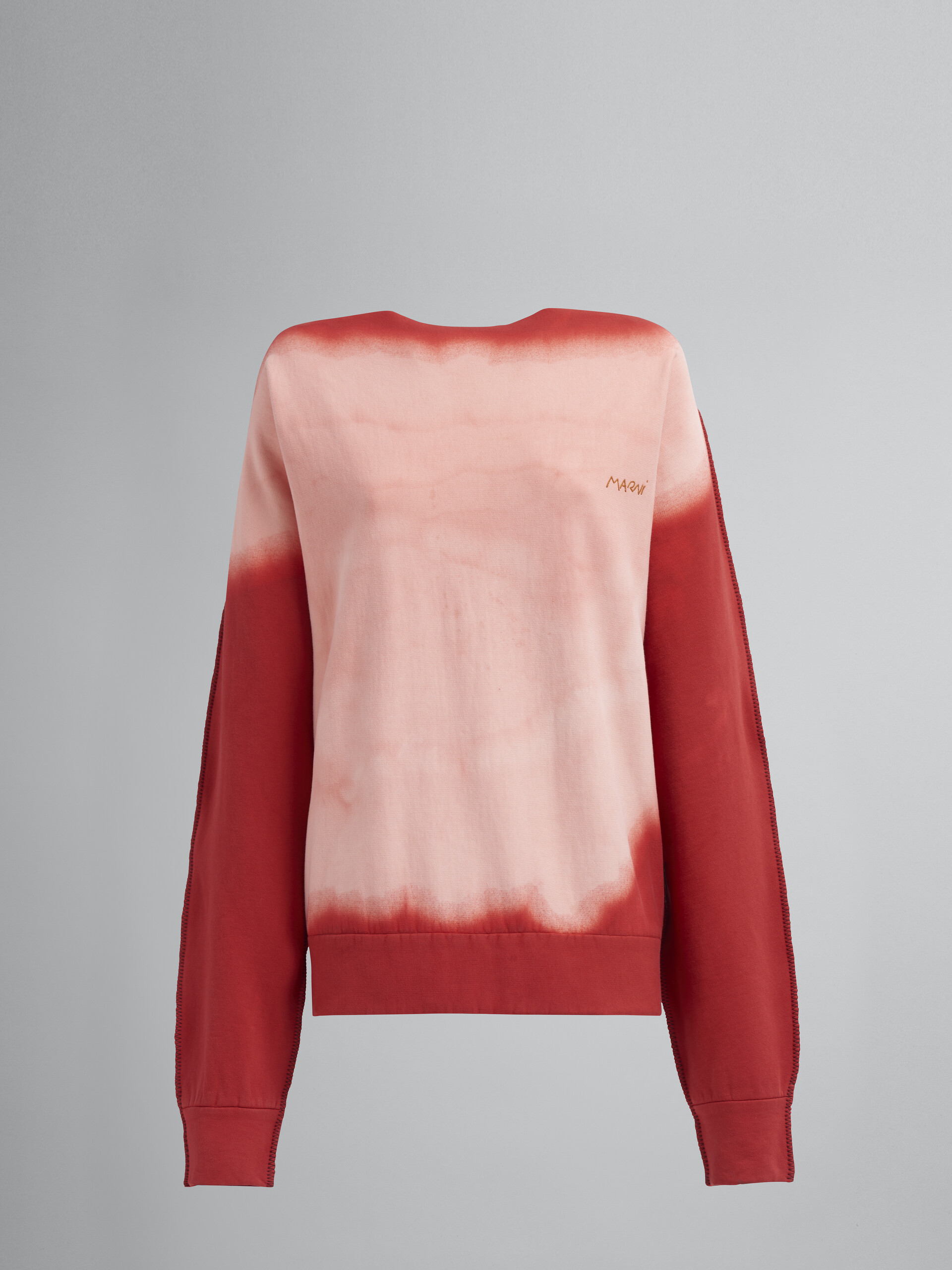 Double-dyed corrosion print cotton sweatshirt - Pullovers - Image 1