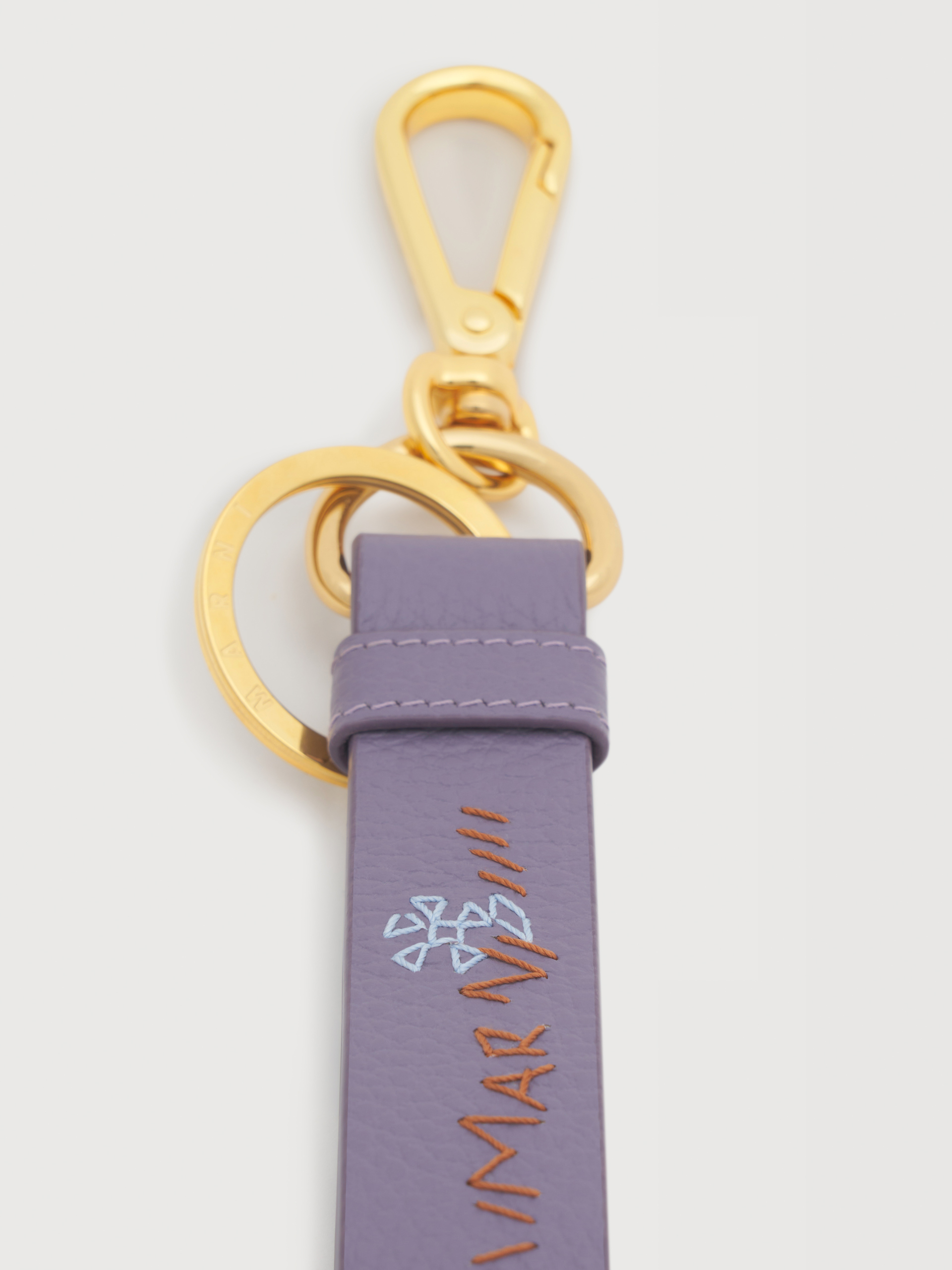 Purple leather keyring with Marni Mending - Key Rings - Image 2