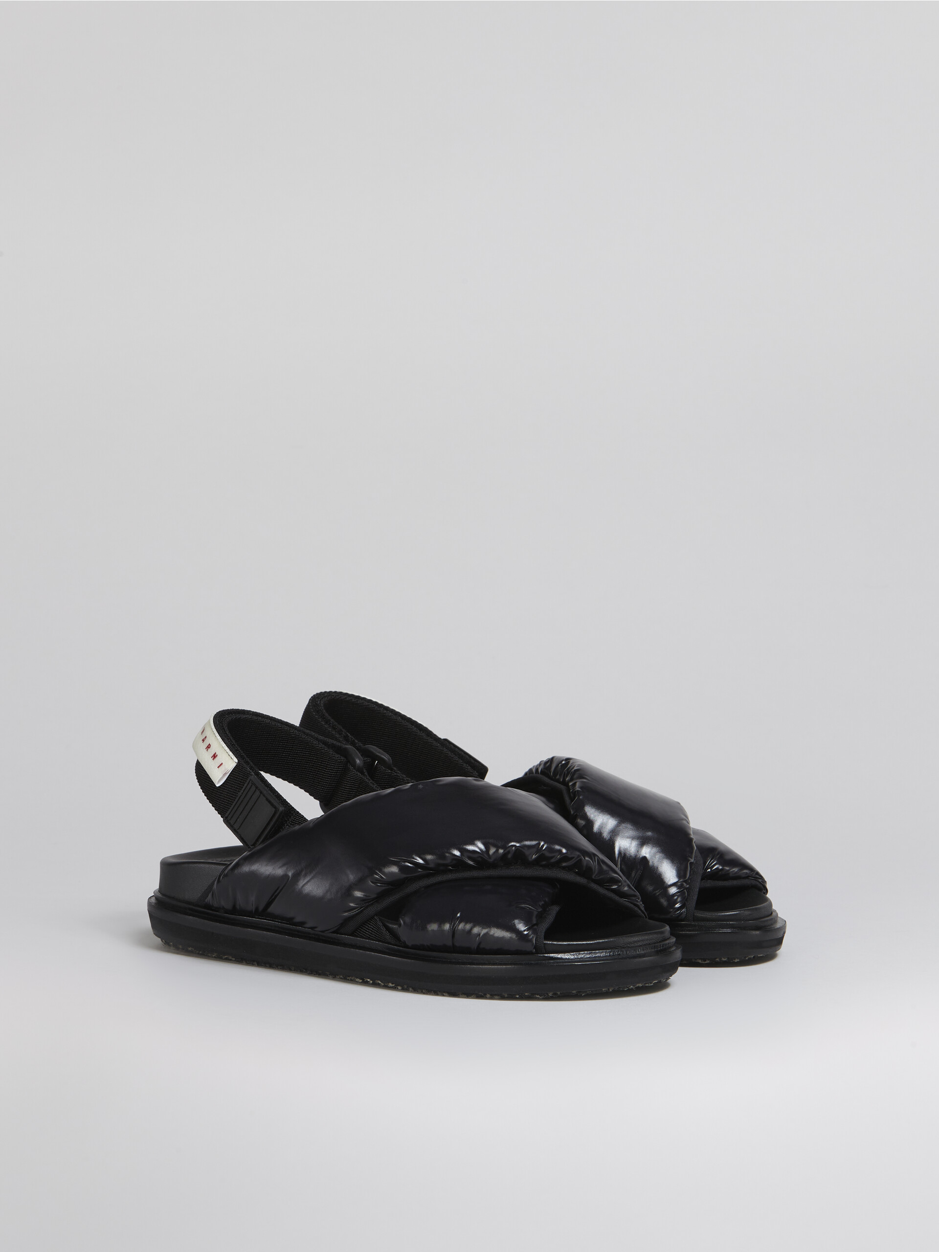 Sandale fussbett en nylon noir à brides croisées - Sandales - Image 2
