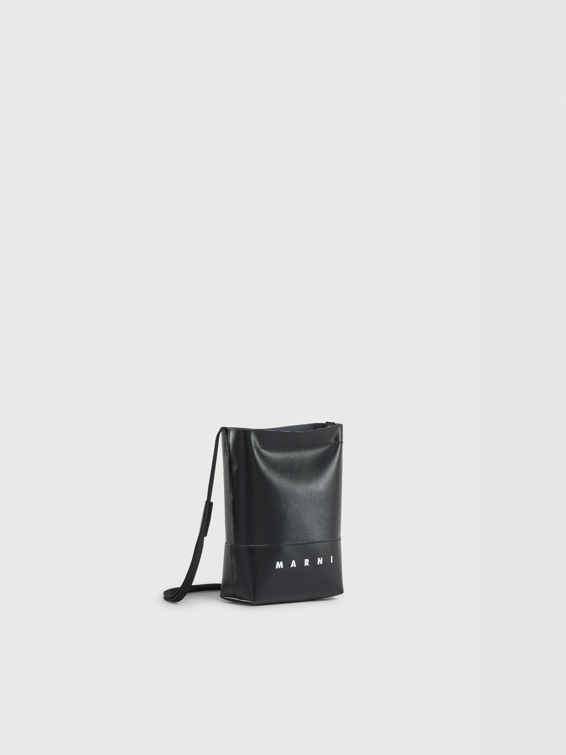 Black Tribeca crossbody bag with shoelace strap - Shoulder Bags - Image 2