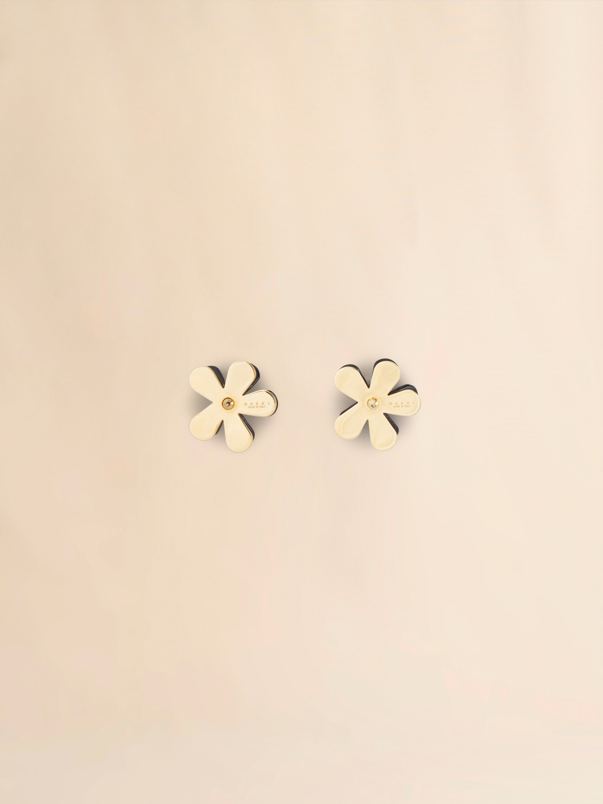 Flower Pop Ohrringe aus indigoblau emailliertem Metall - Ohrringe - Image 2