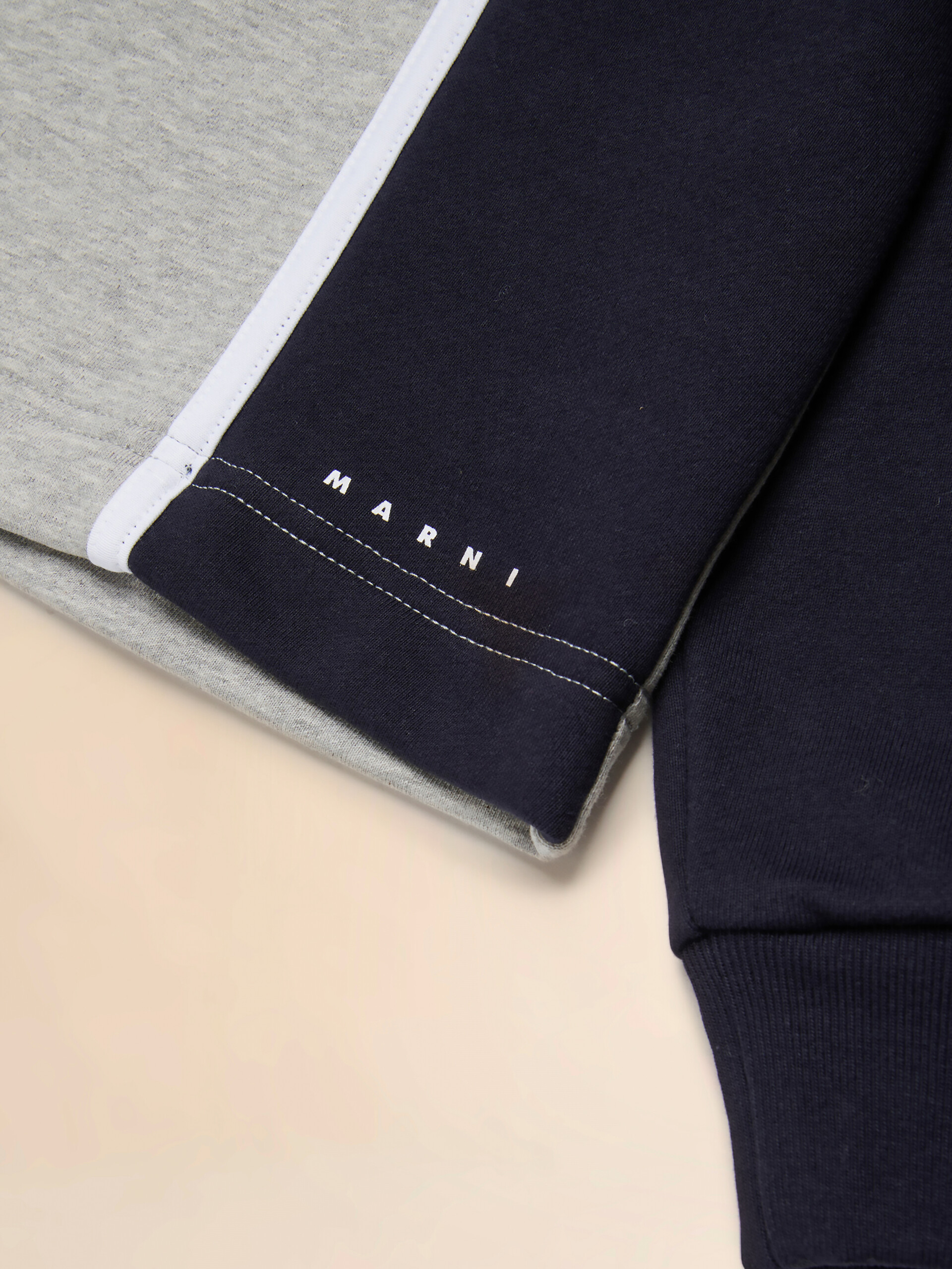 Crewneck sweatshirt with colorblock details - Sweaters - Image 4