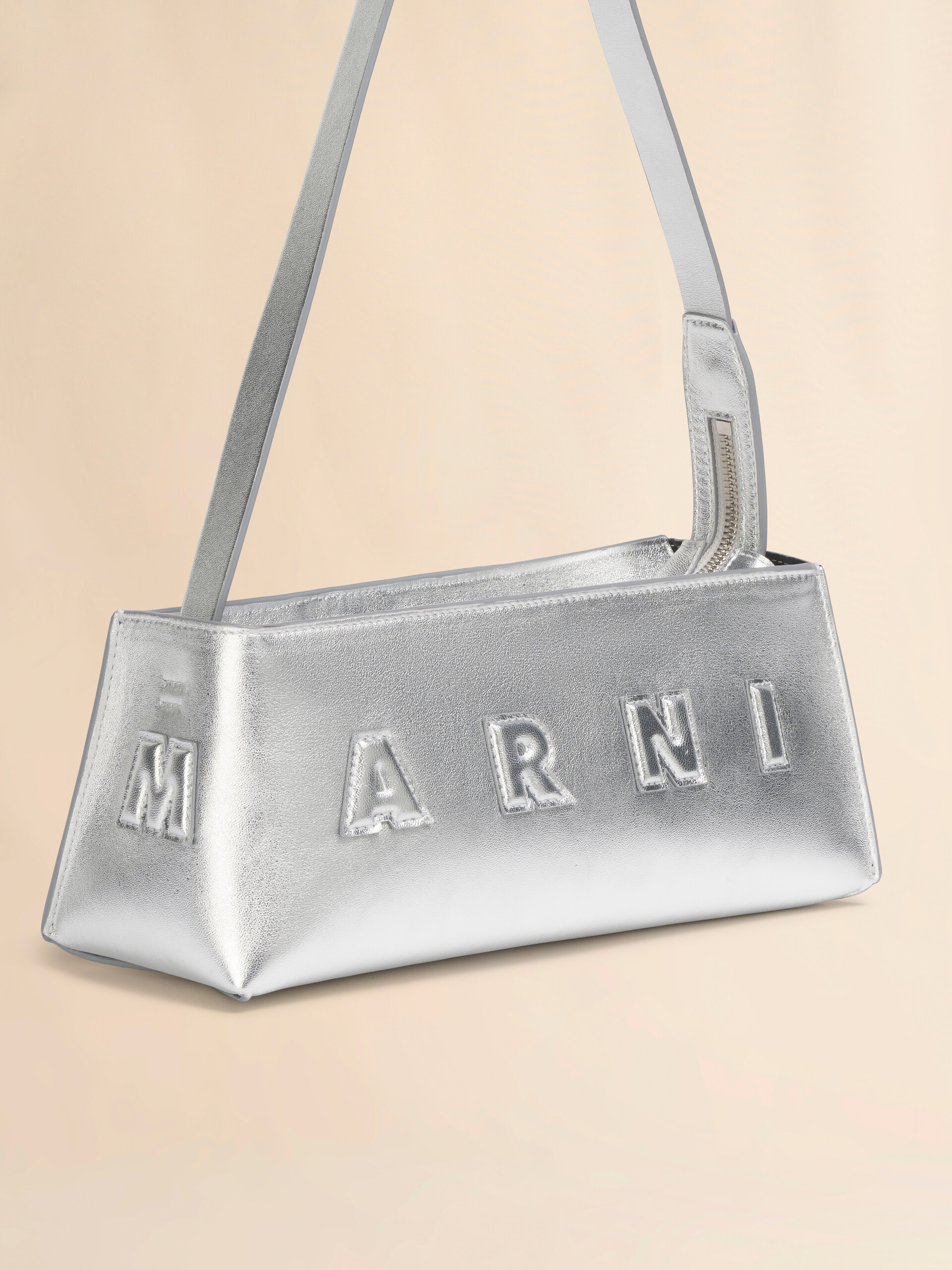 シルバー レザー製 Museo バゲットバッグ - ショルダーバッグ - Image 5