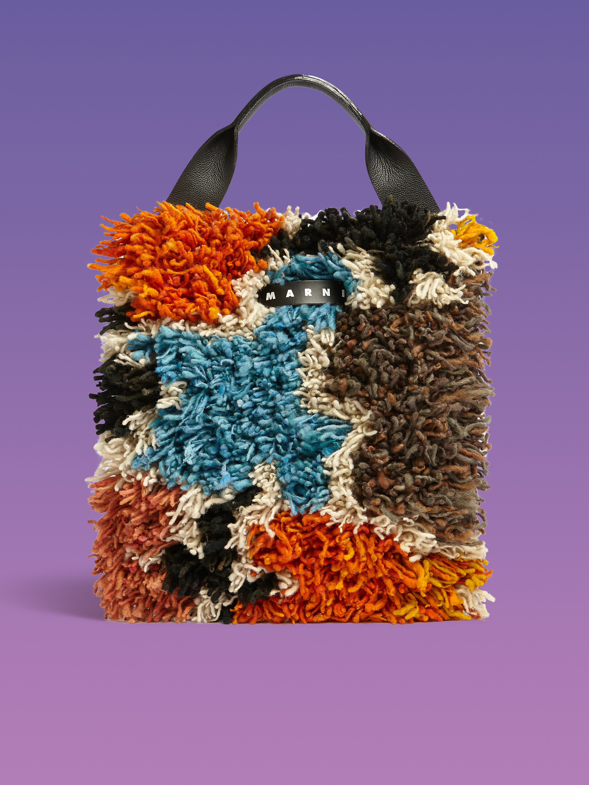 Borsa MARNI MARKET WOOL multicolore - Shopping Bags - Image 1