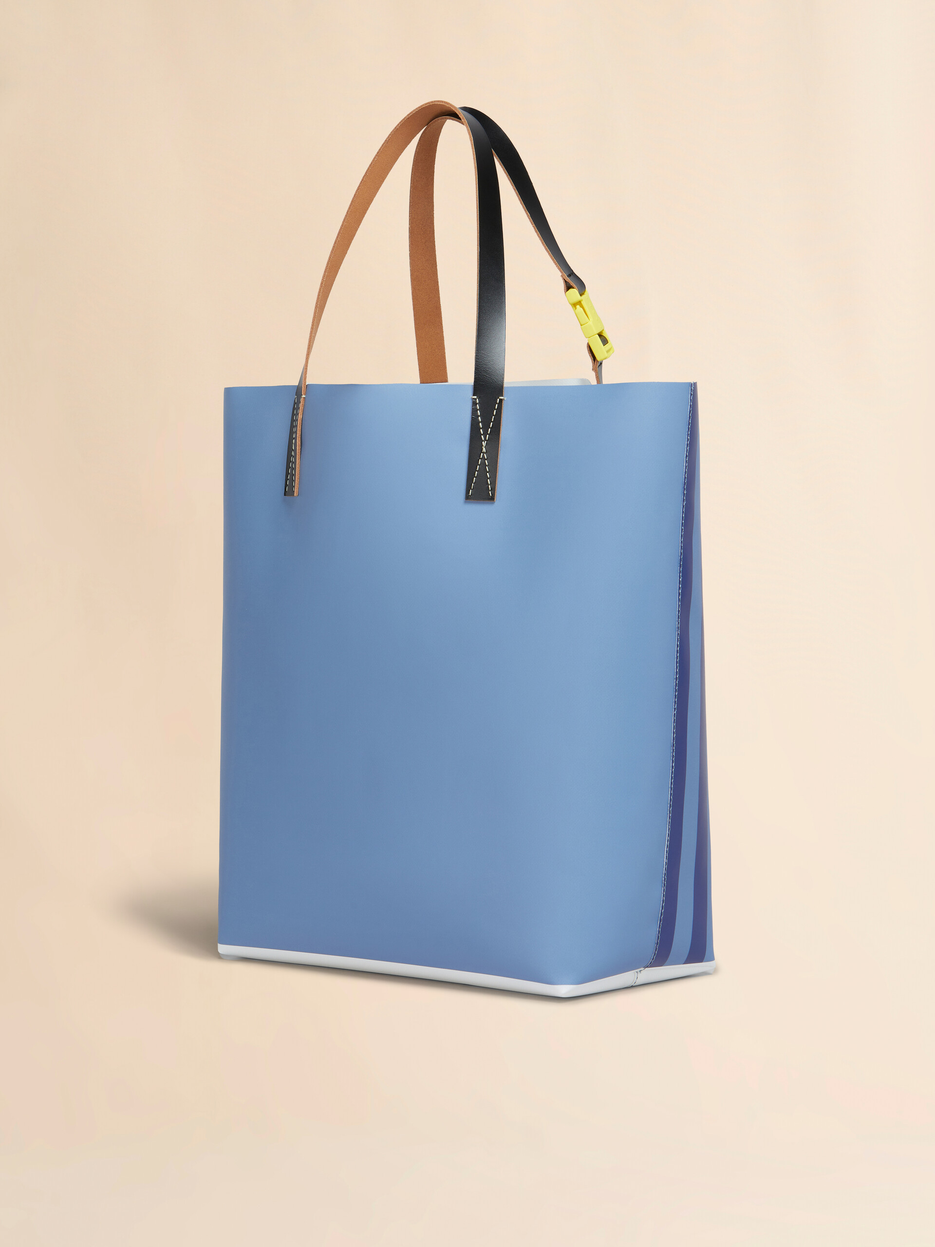 Sac shopping Tribeca à rayures bleues avec logo Marni - Sacs cabas - Image 2