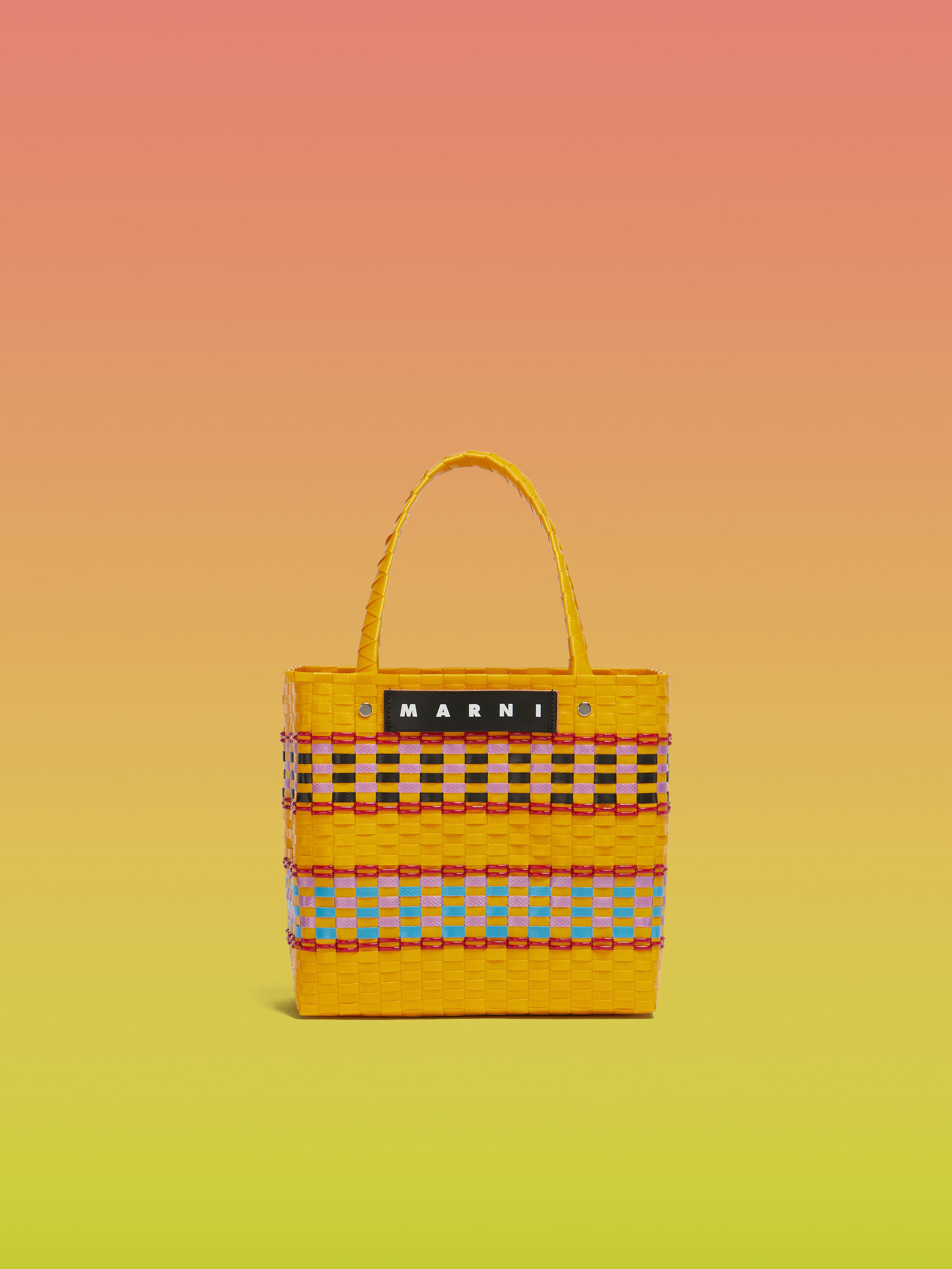 イエロー MARNI MARKET RETRO スモール バスケットバッグ - ショッピングバッグ - Image 1