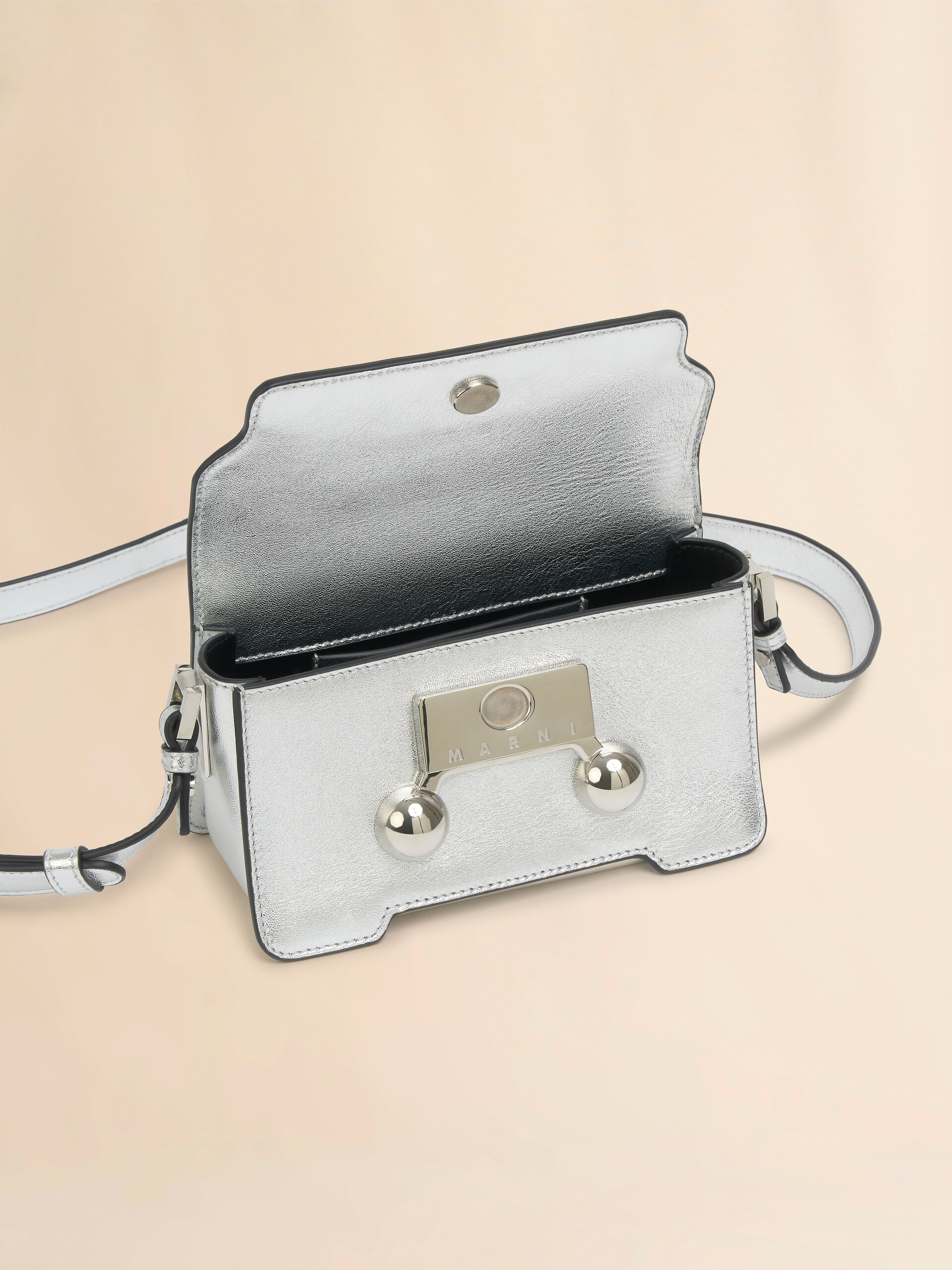 Silver leather Trunkaroo mini shoulder bag - Shoulder Bags - Image 4