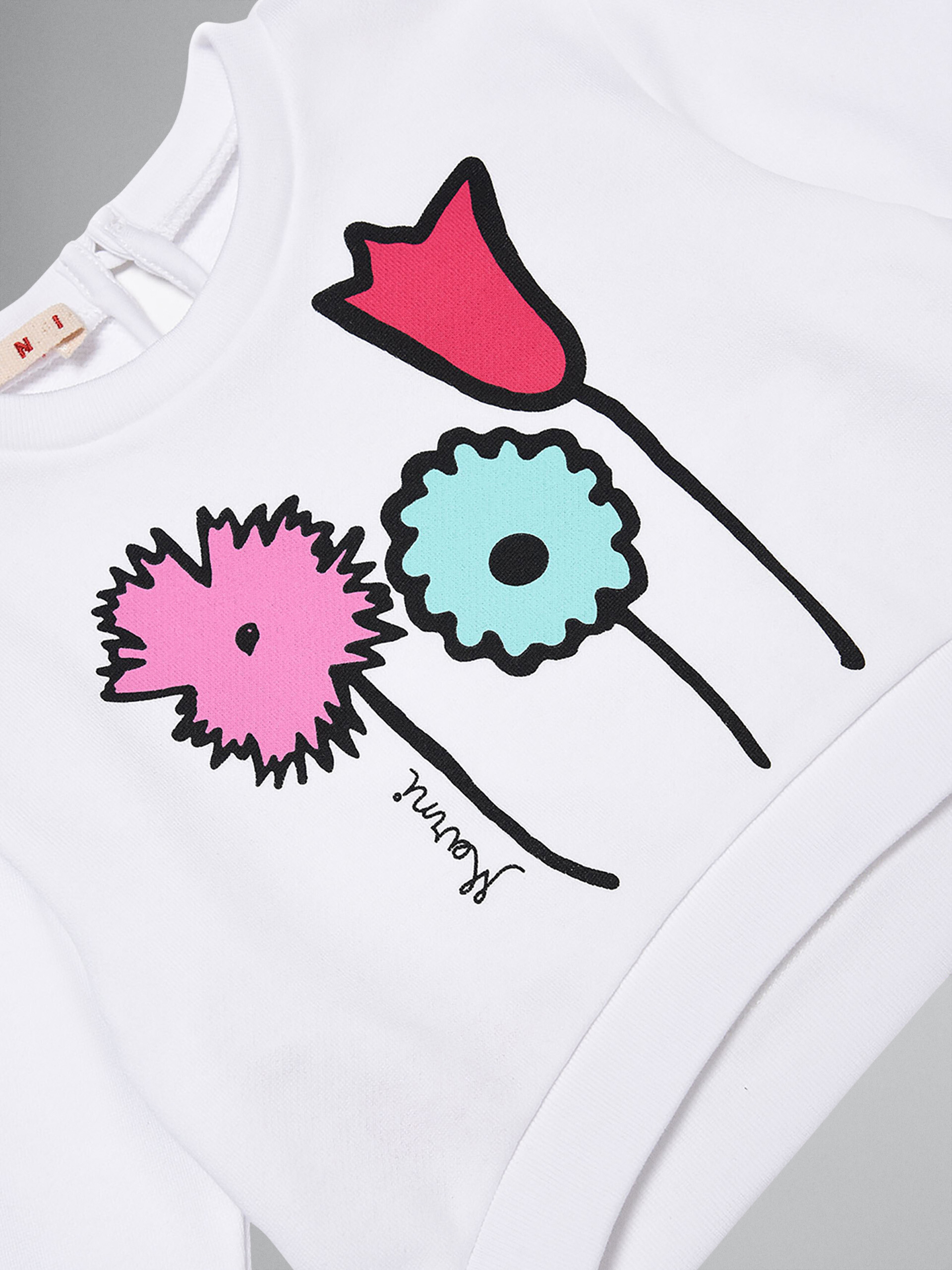 Sweatshirt aus Baumwolle mit Logo und Blumen - Strickwaren - Image 3