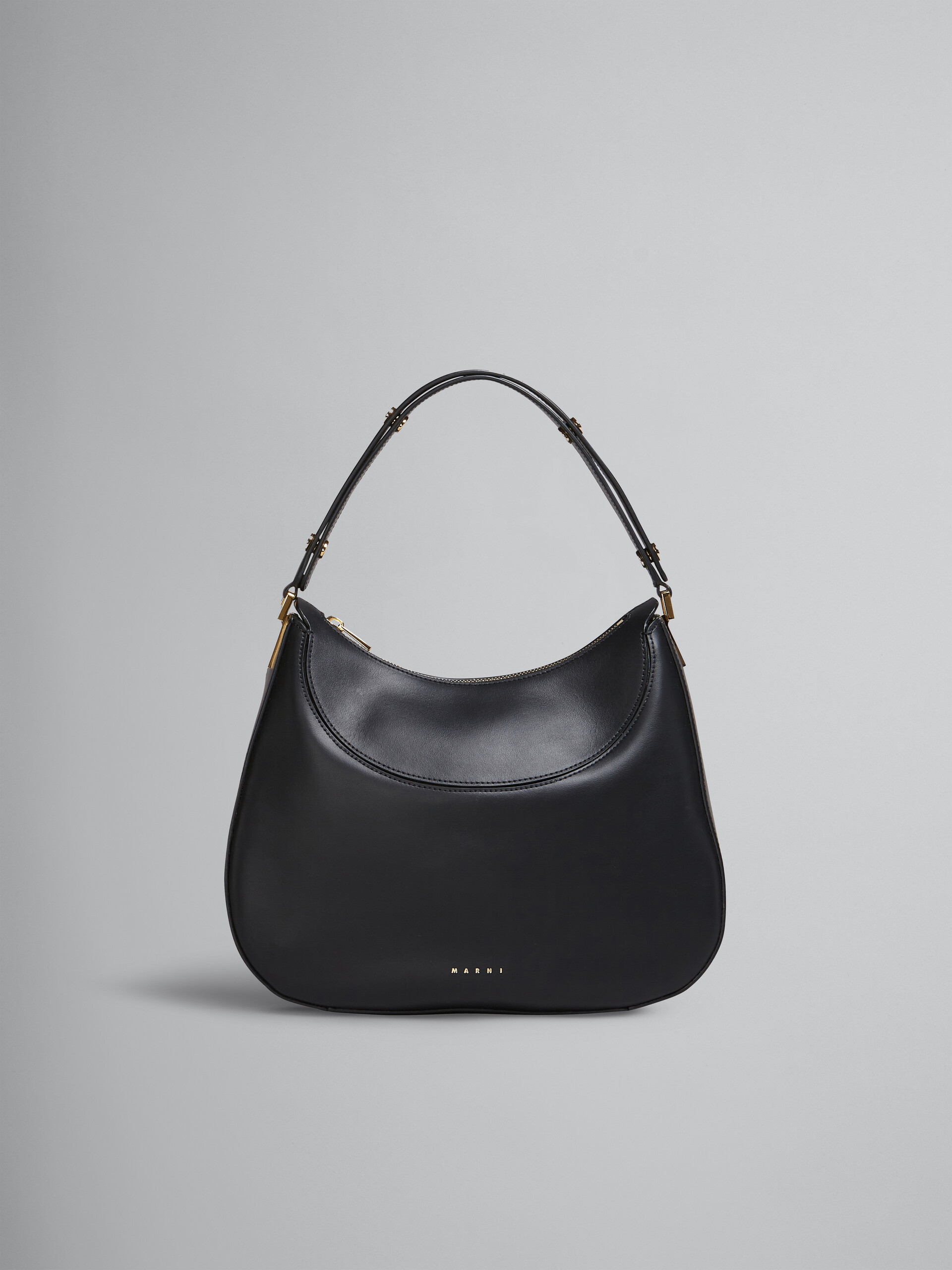 Milano large bag in black leather - Handbag - Image 1