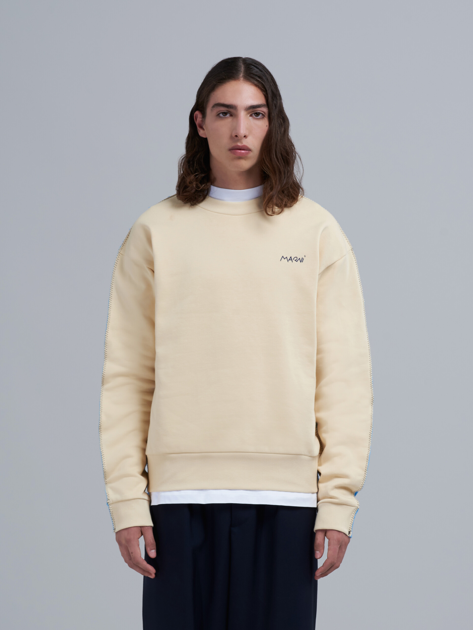 Colourblock bio cotton sweatshirt - Sweaters - Image 2