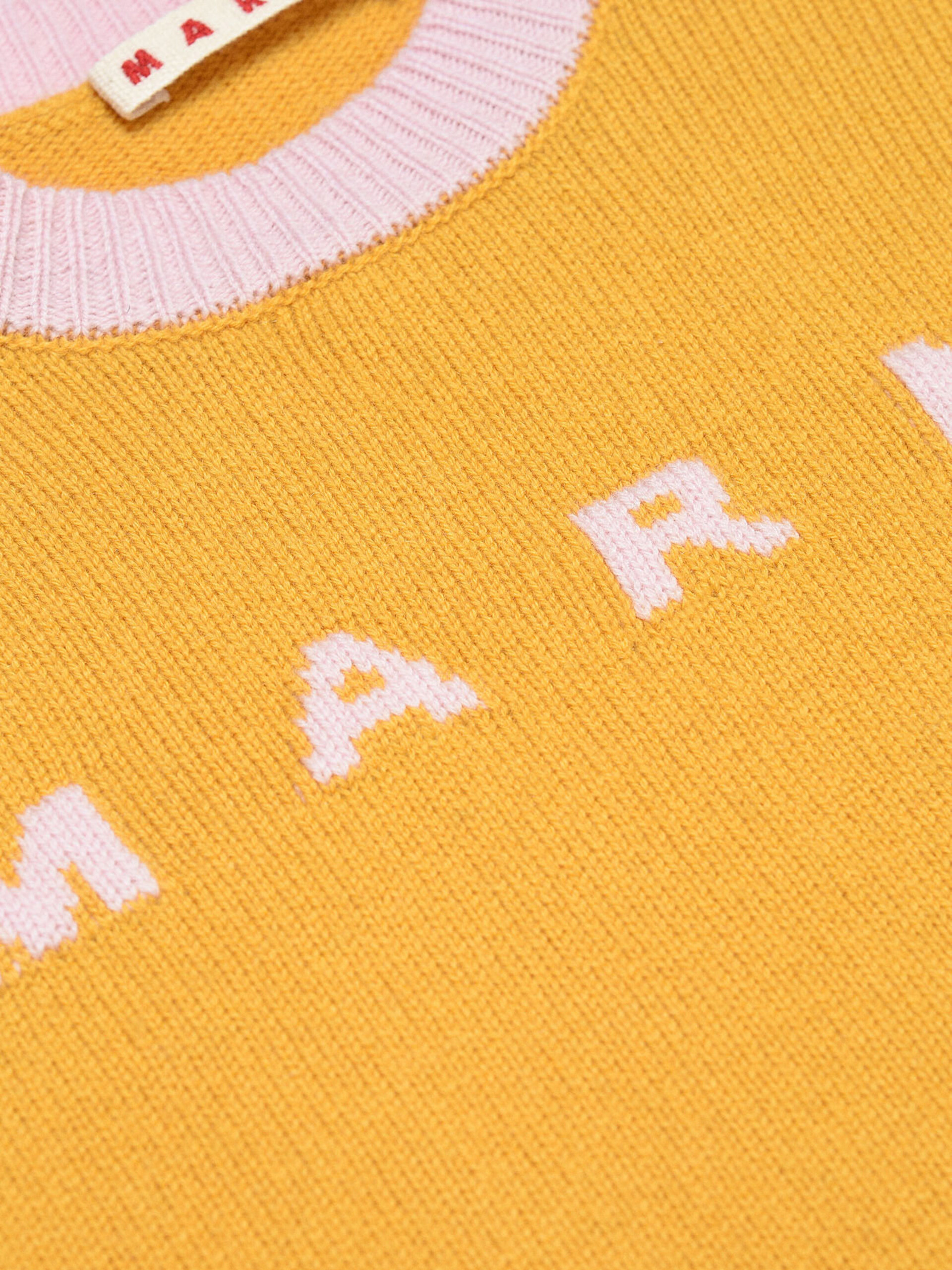 Yellow jumper dress with "Marni" lettering - Dresses - Image 3