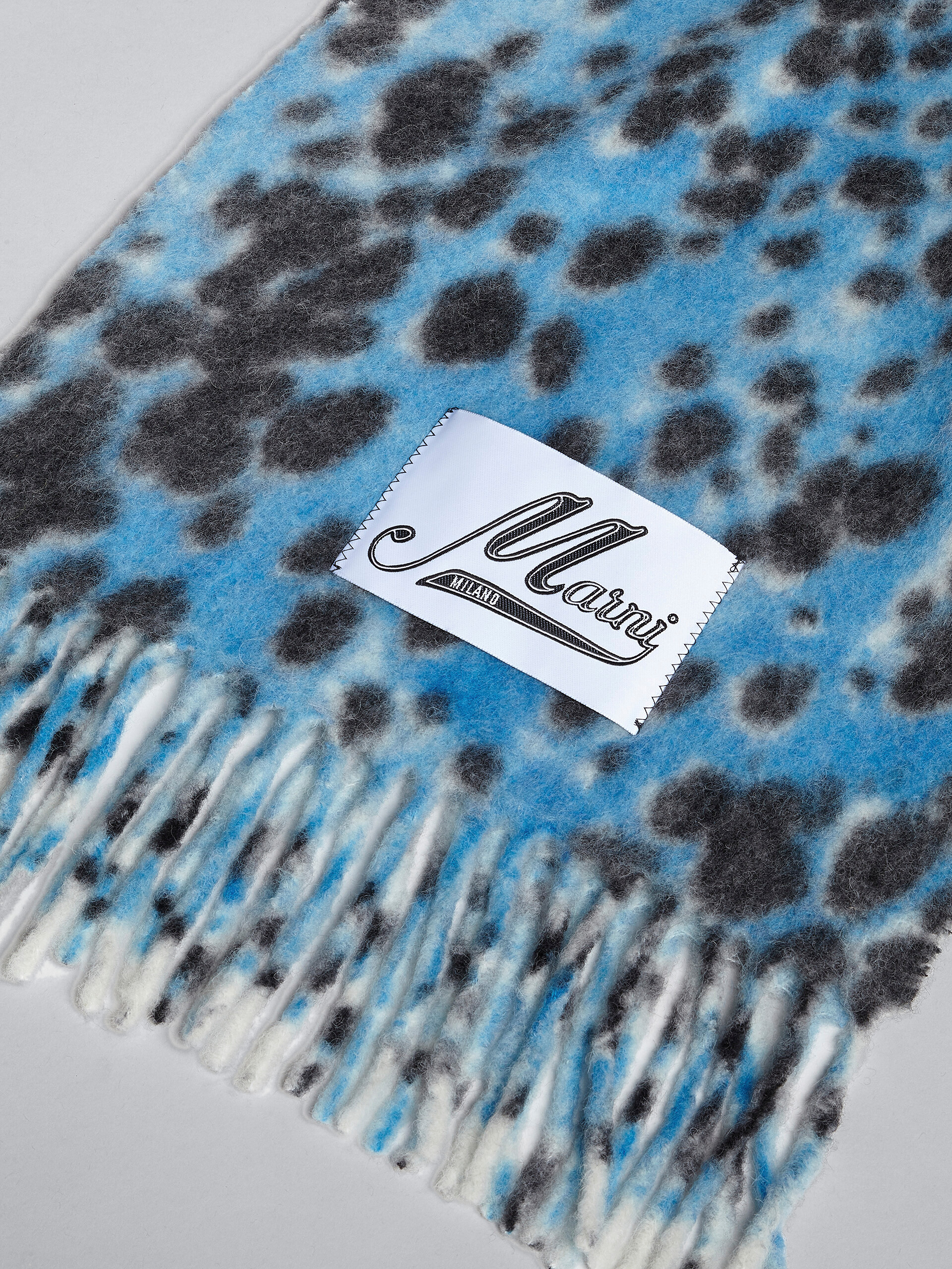 Blue Pop Dots print scarf - Scarves - Image 4