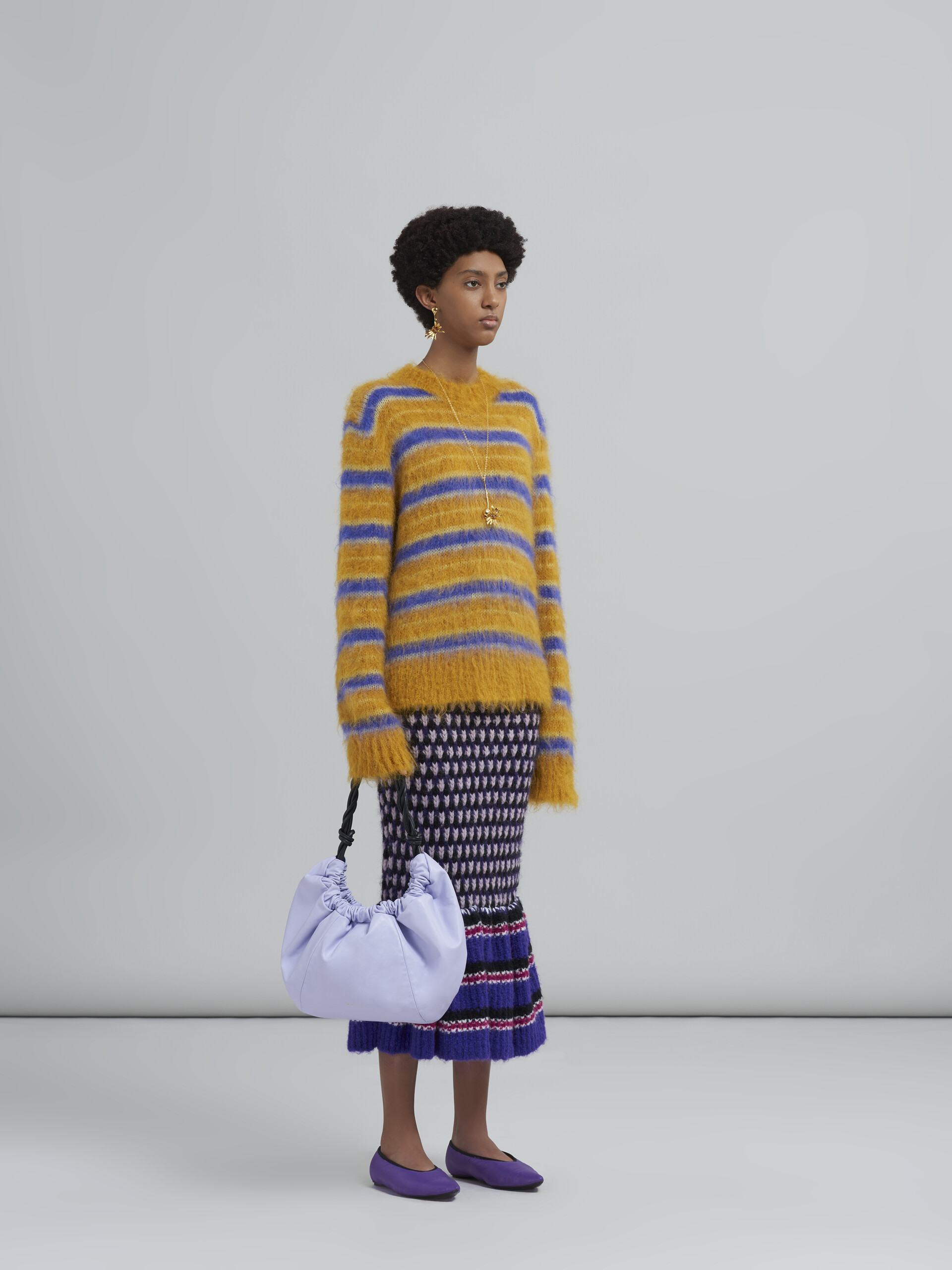 Stripes mohair and wool sweater - Pullovers - Image 5