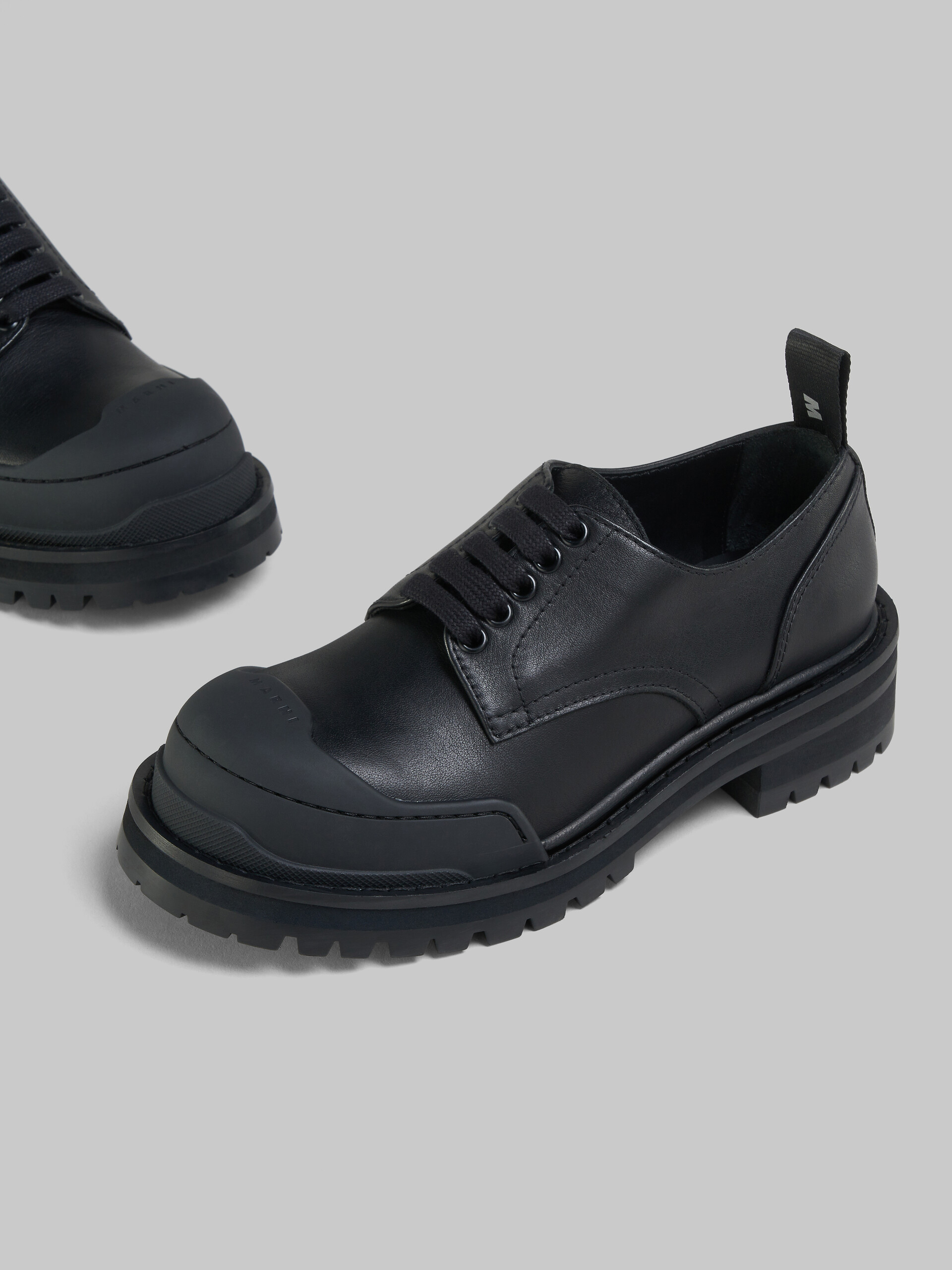 Black leather Dada Army derby shoe | Marni 