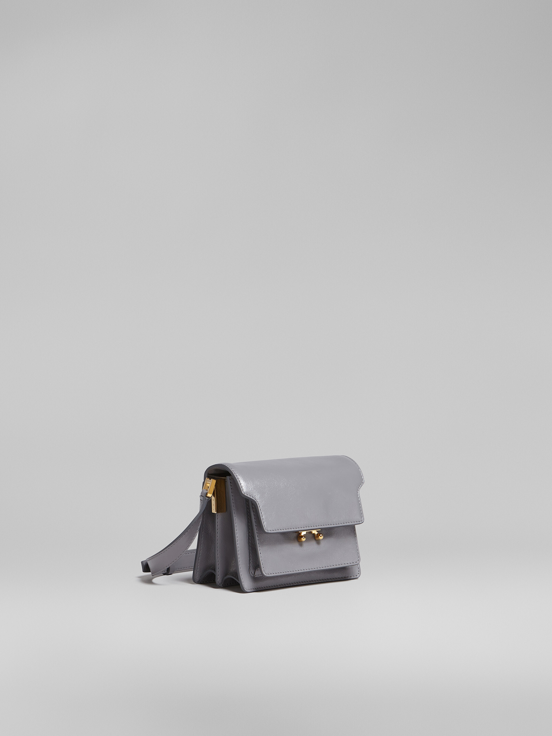 TRUNK SOFT mini bag in grey leather - Shoulder Bag - Image 6