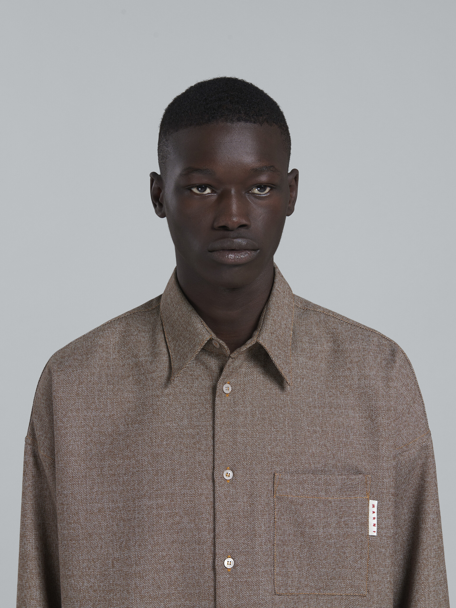 Light brown wool shirt - Shirts - Image 4