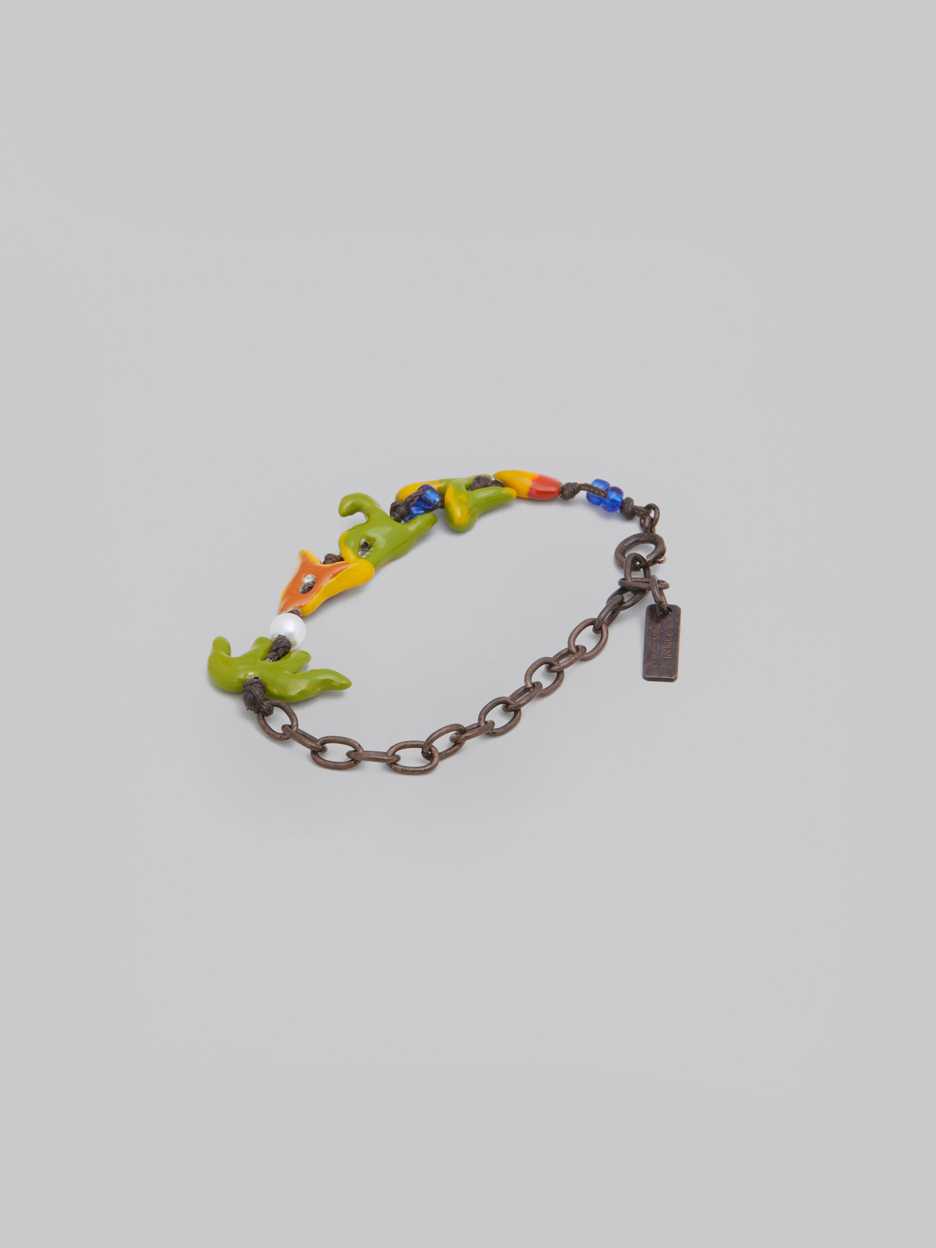 Marni x No Vacancy Inn - Bracelet with green red and yellow pendants - Bracelets - Image 2