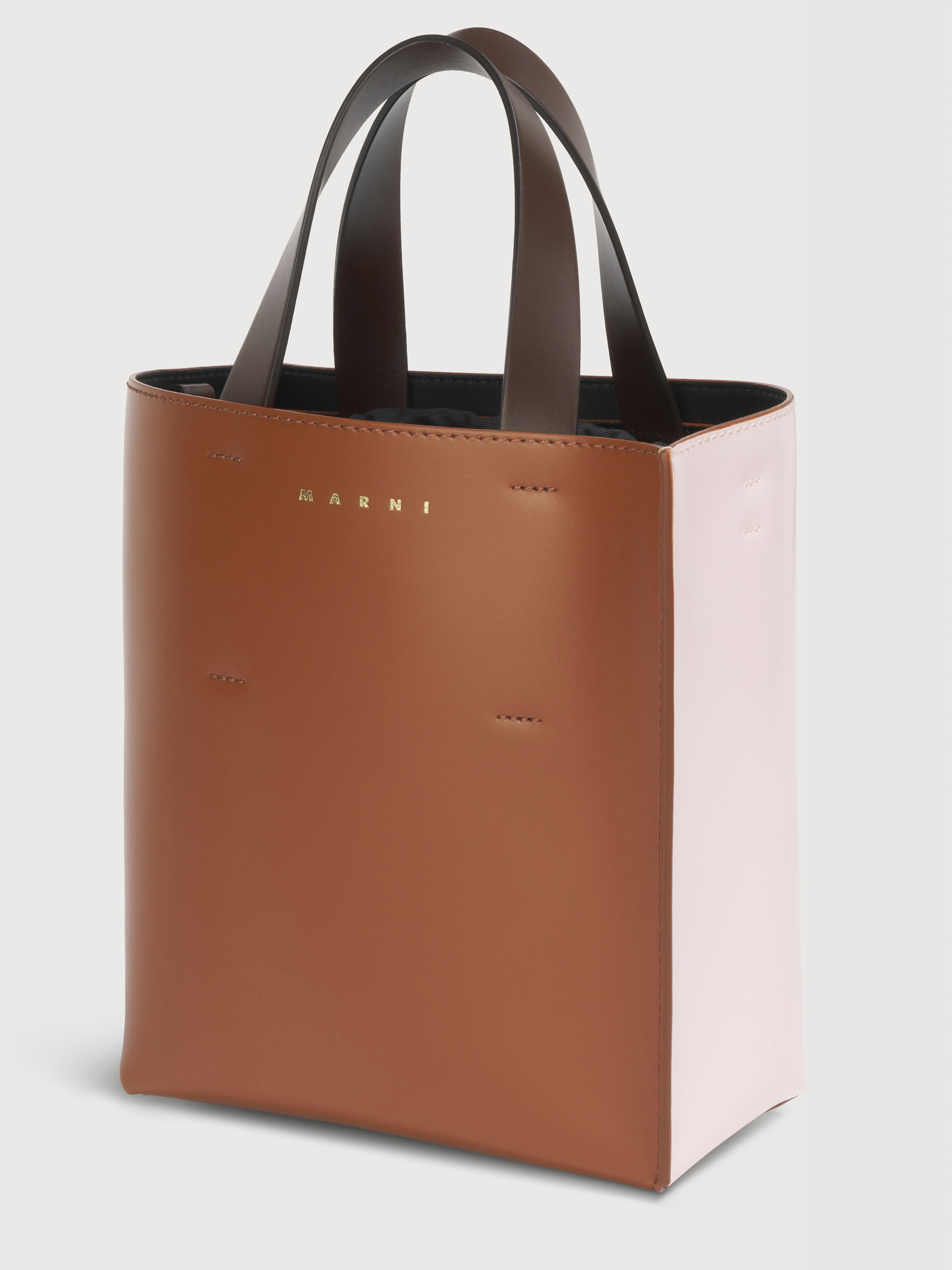 ブラック、ブラウン レザー製Museoミニバッグ - ショッピングバッグ - Image 4