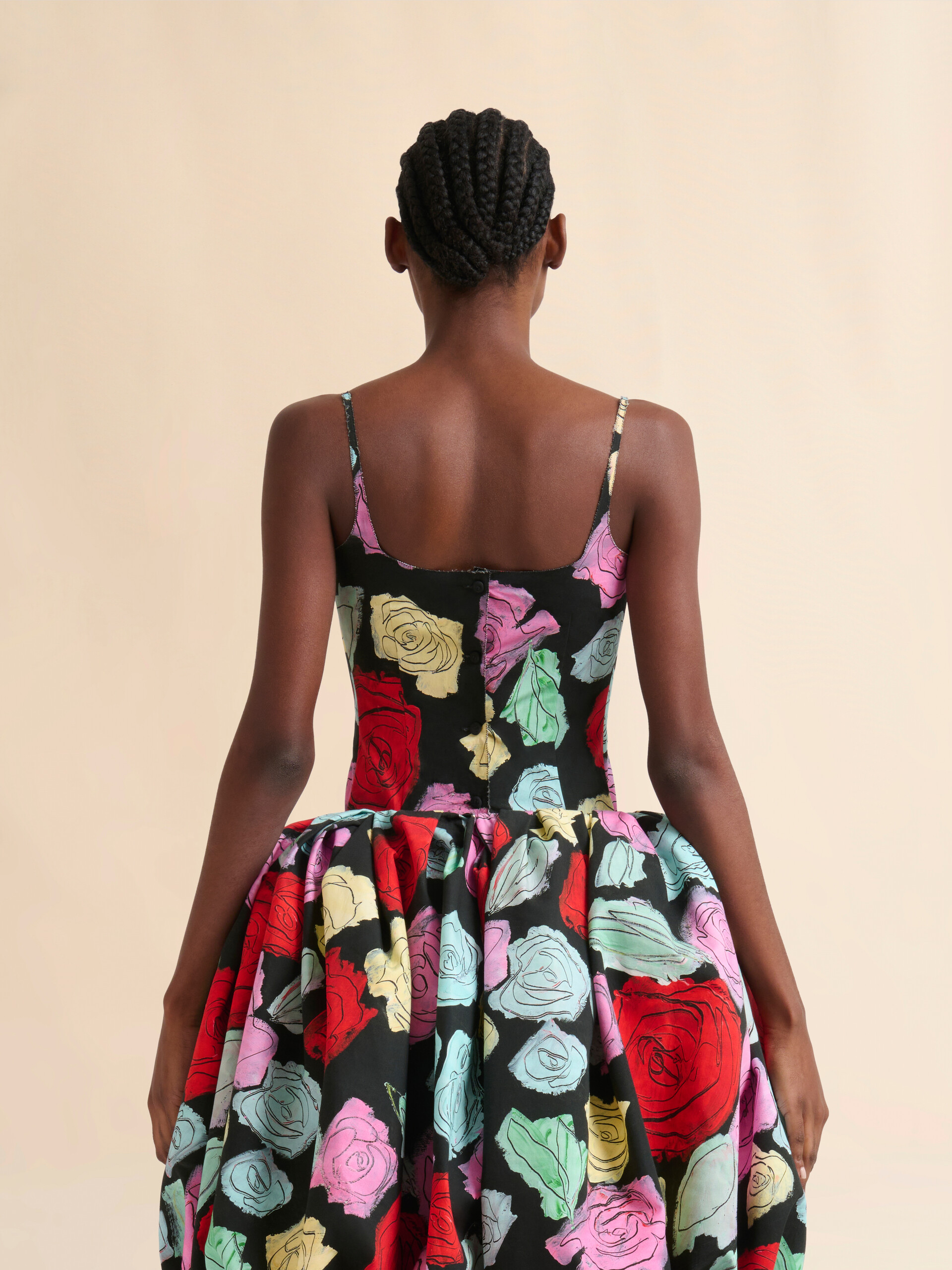 Black poplin sculpted top with Orion print - Shirts - Image 3